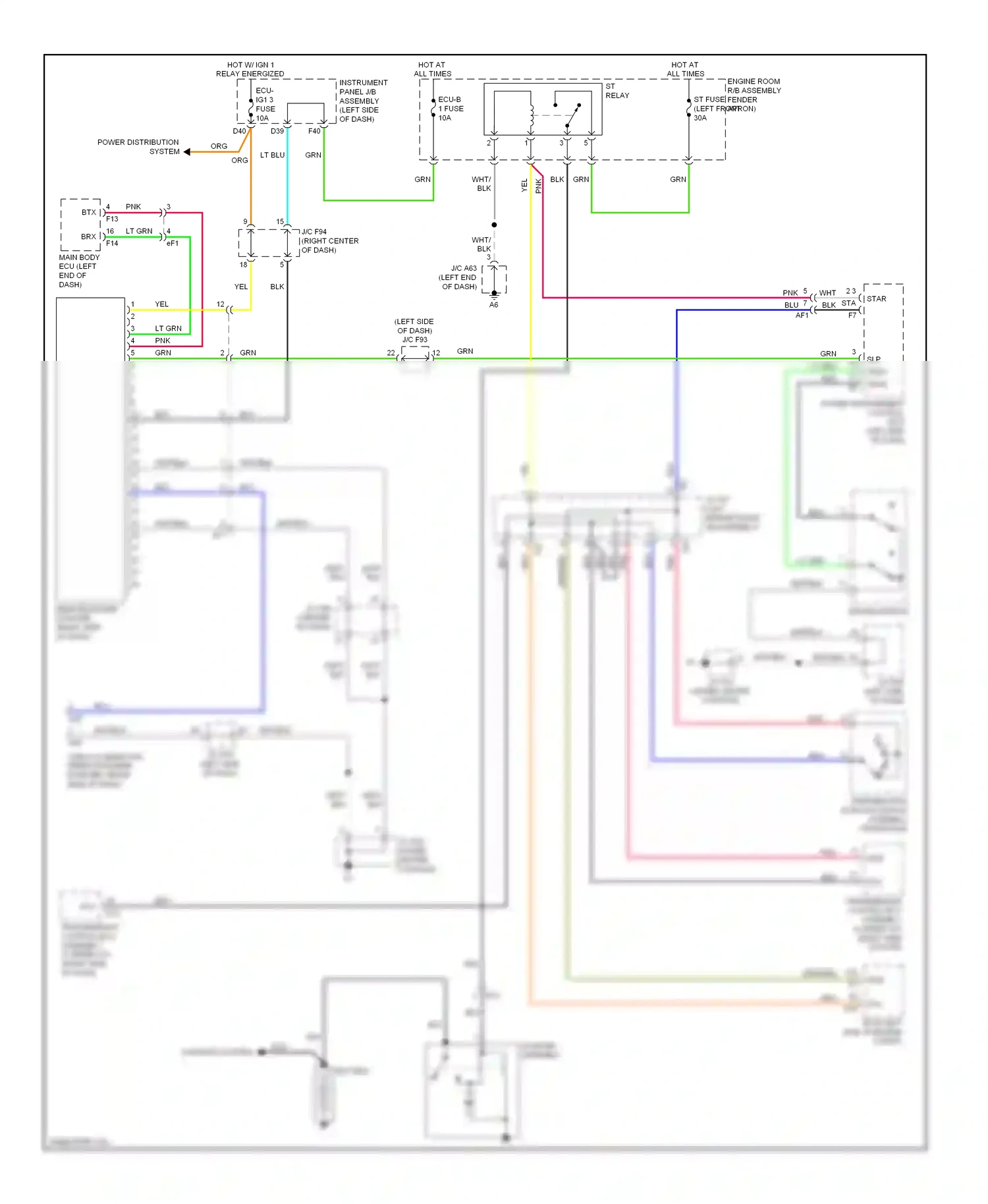 Wiring diagram starter assembly for Lexus RX III facelift (2012-2015) (1 of 1)