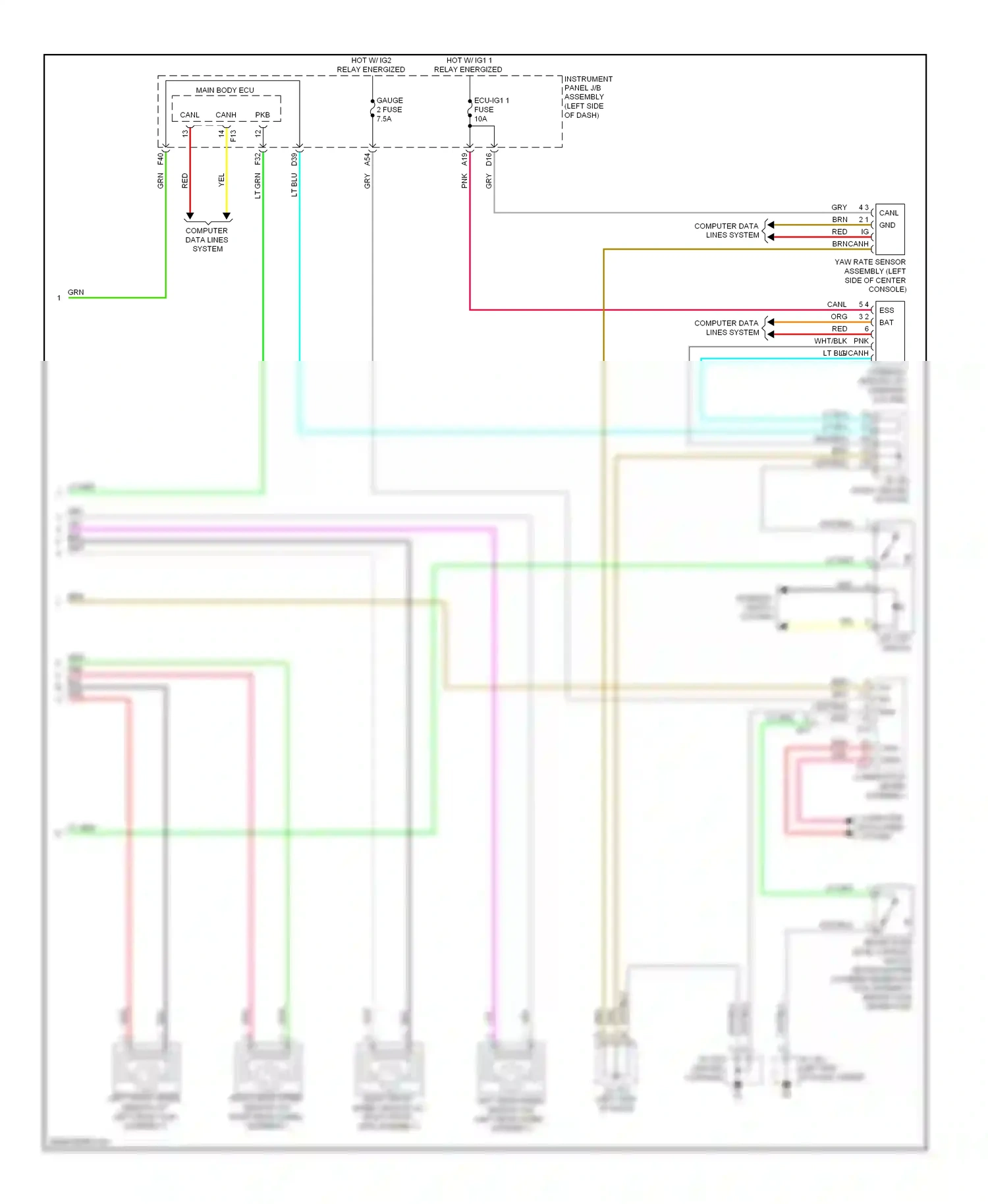 Wiring diagram steering sensor (on steering for Lexus RX III facelift (2012-2015) (1 of 1)