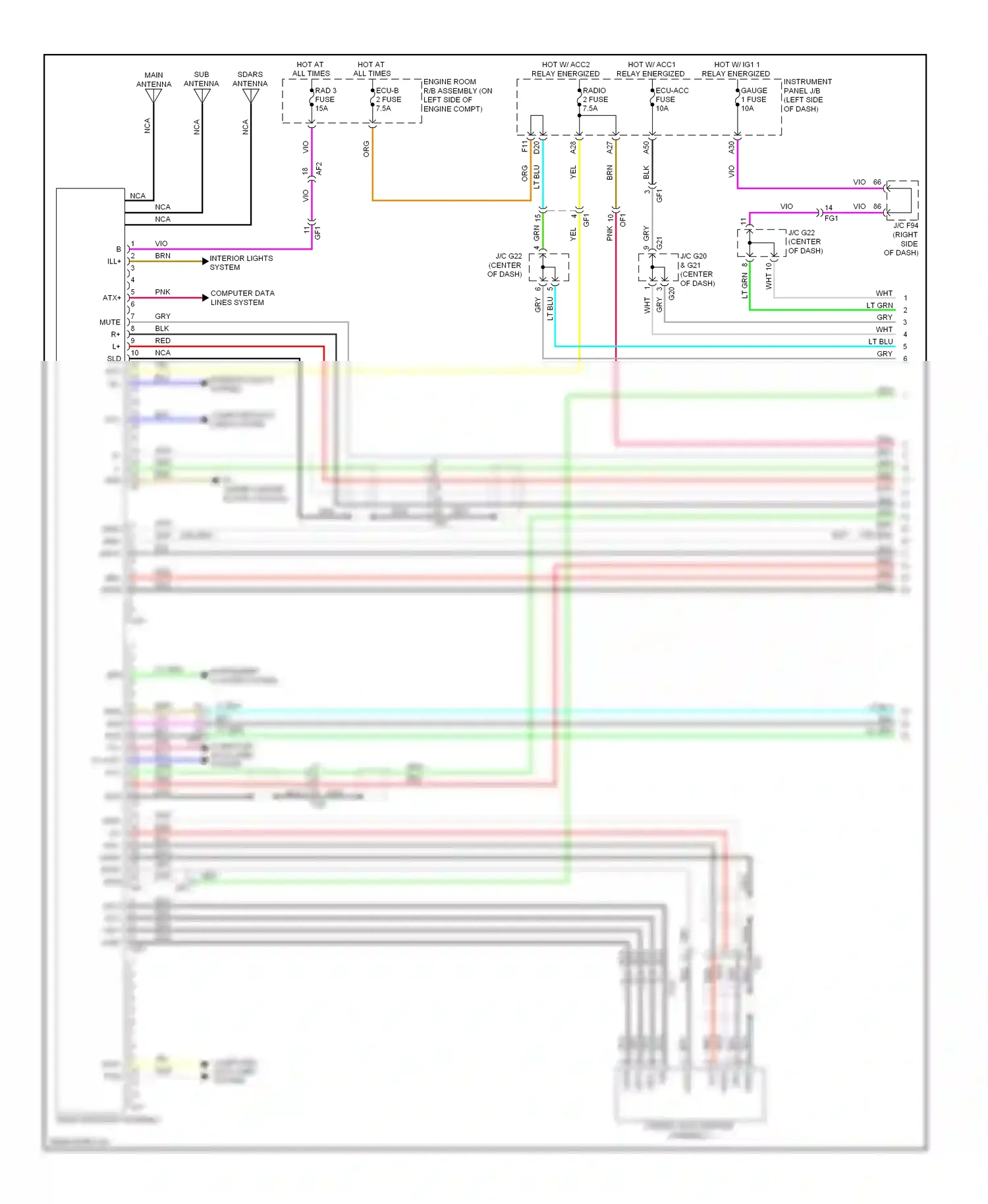 Wiring diagram txm- txm+ for Lexus RX III facelift (2012-2015) (1 of 1)