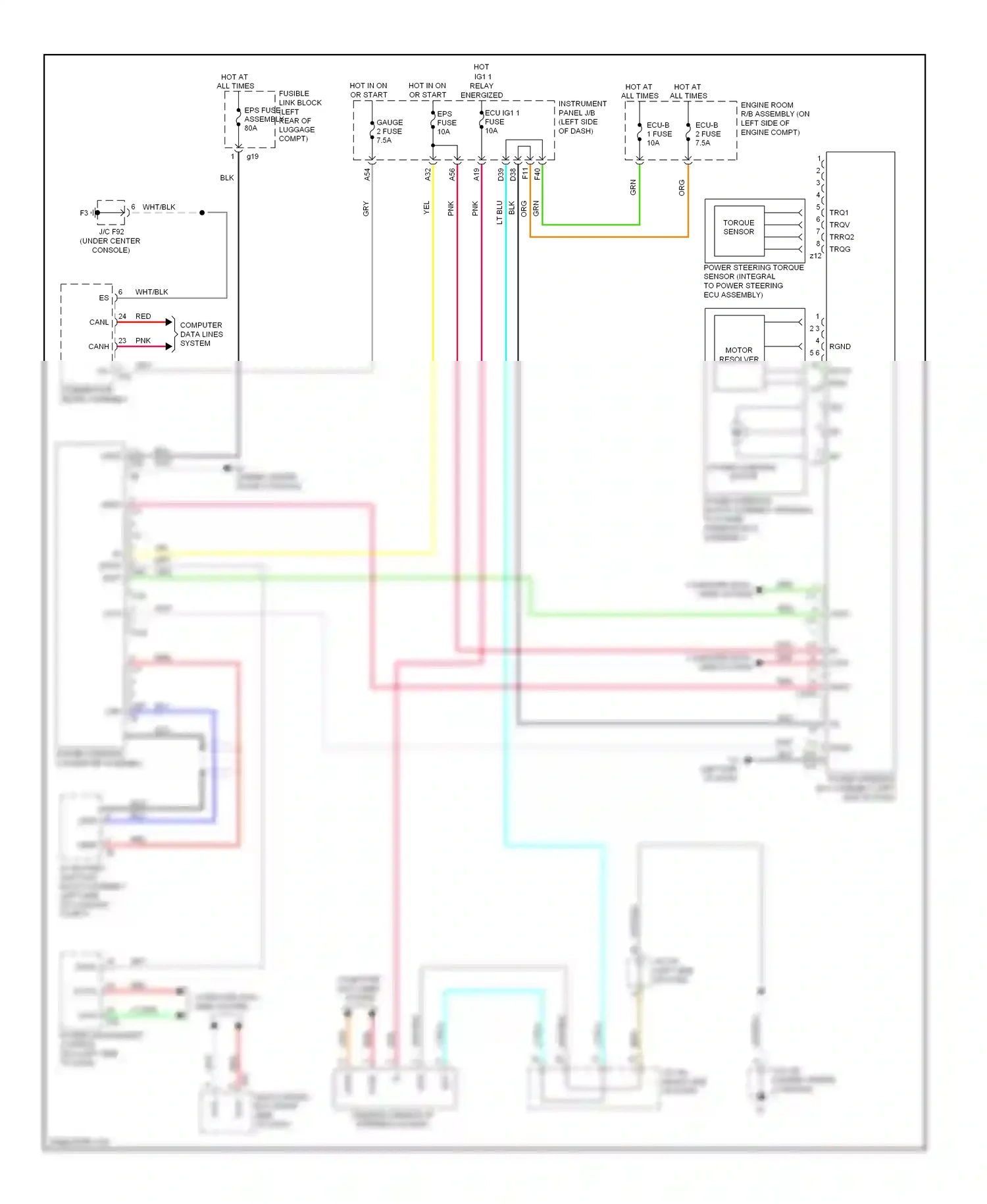 Wiring diagram yel for Lexus RX III facelift (2012-2015) (19 of 123)