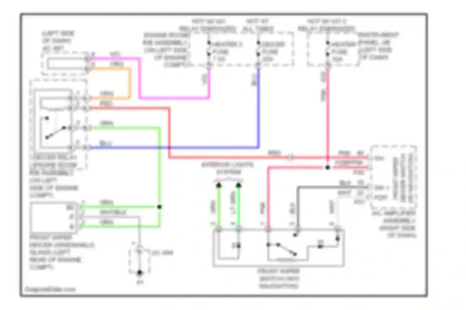 RX Lexus III (2008-2012): Front deicer circuit