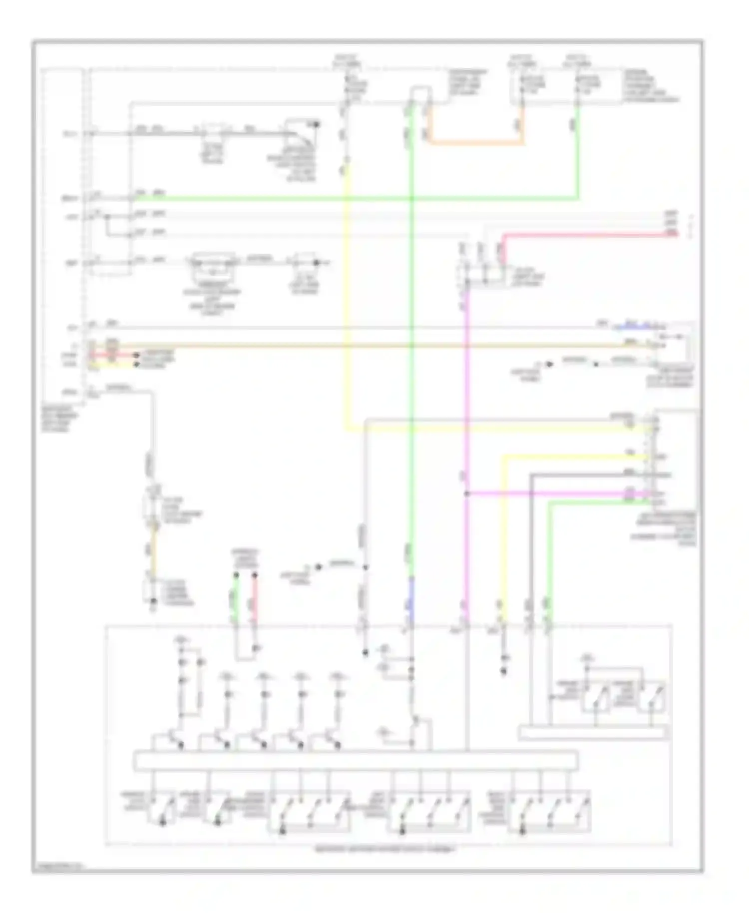 RX Lexus III (2008-2012): Power windows circuit (1 of 2)