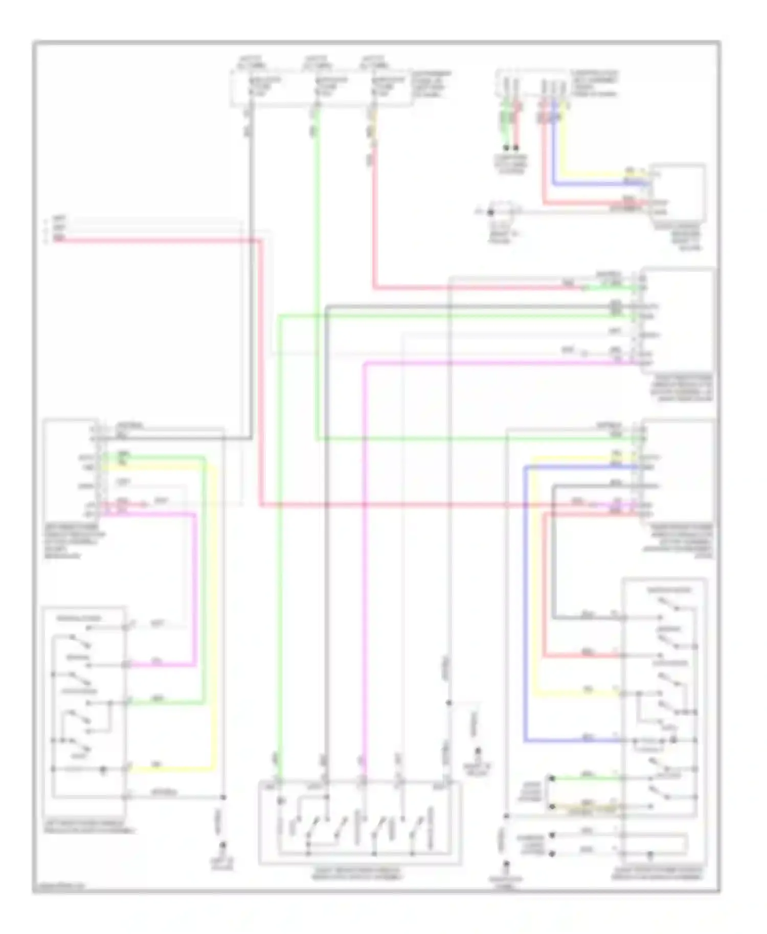 RX Lexus III (2008-2012): Power windows circuit (2 of 2)