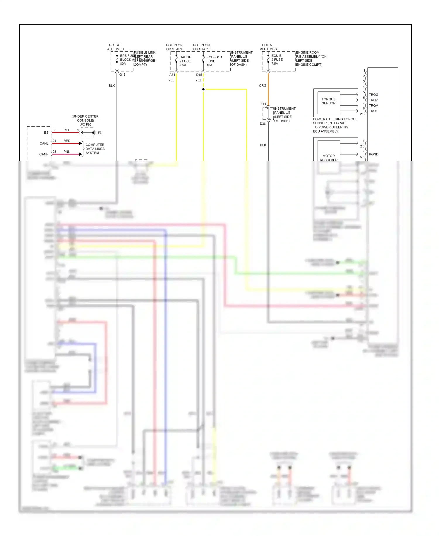 Wiring diagram 1 2 pig pgnd for Lexus RX III (2008-2012) (1 of 1)