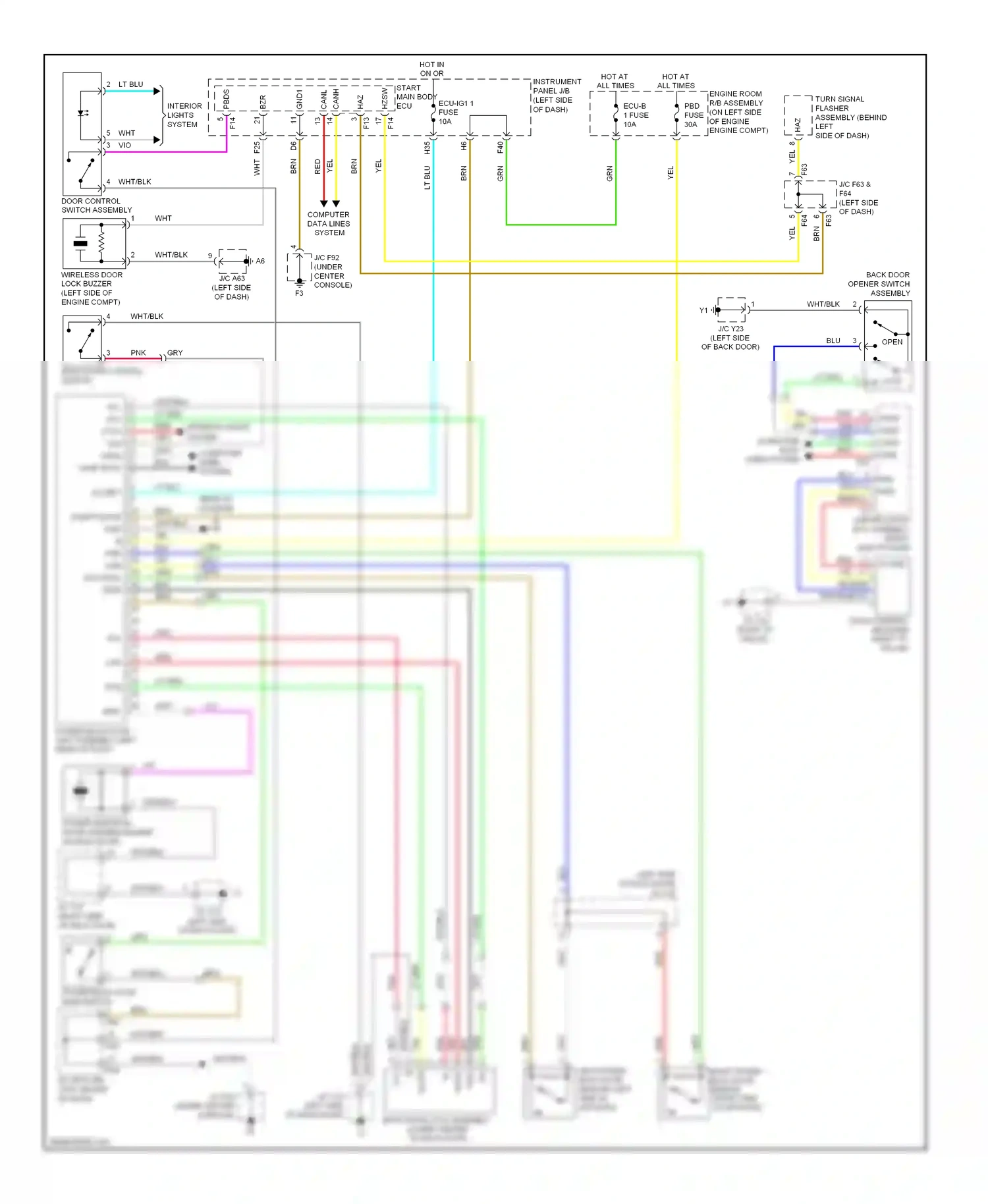 Wiring diagram 2 5 4 1 rssi data +5 gnd for Lexus RX III (2008-2012) (1 of 2)