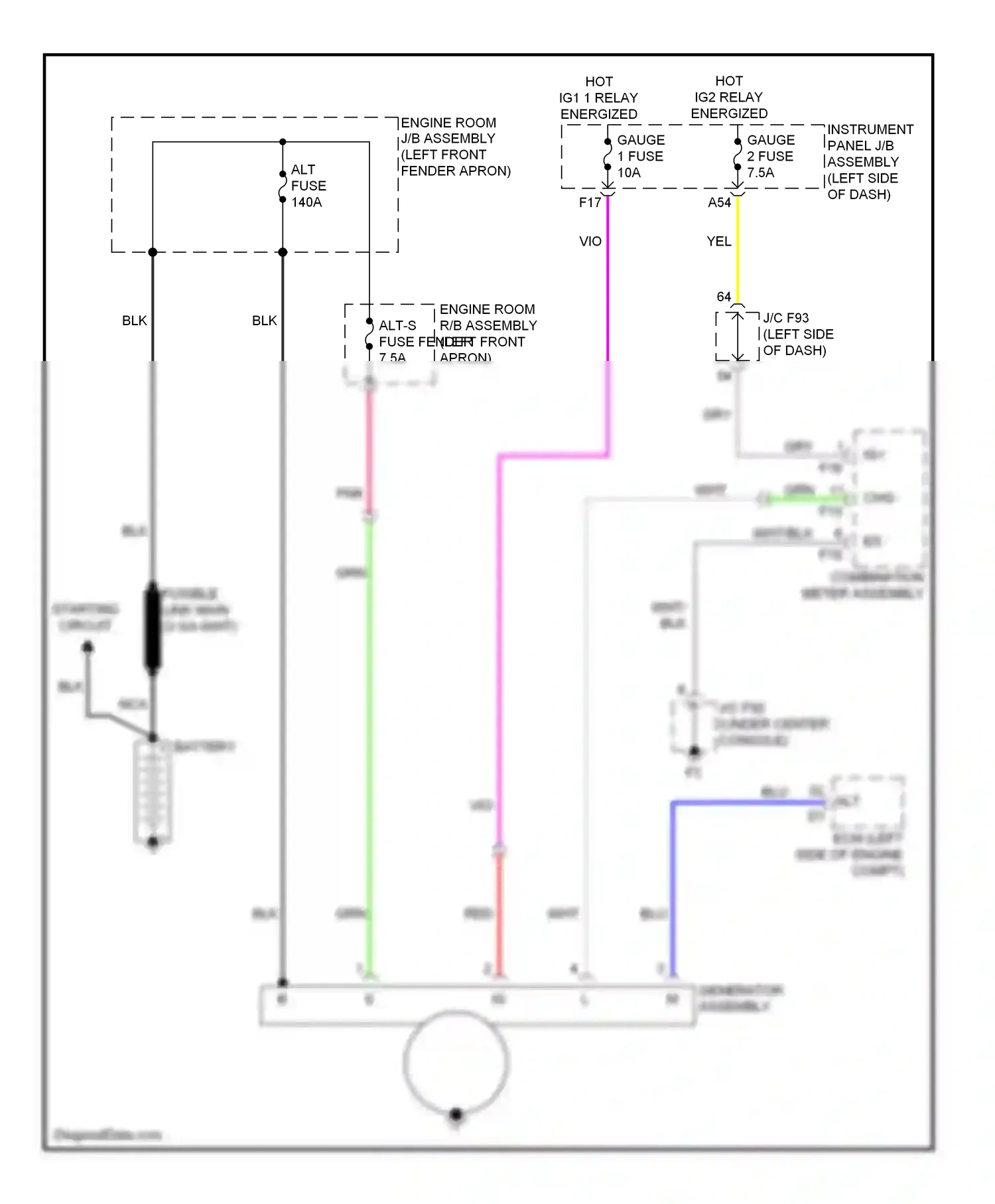 Wiring diagram alt fuse for Lexus RX III (2008-2012) (1 of 1)