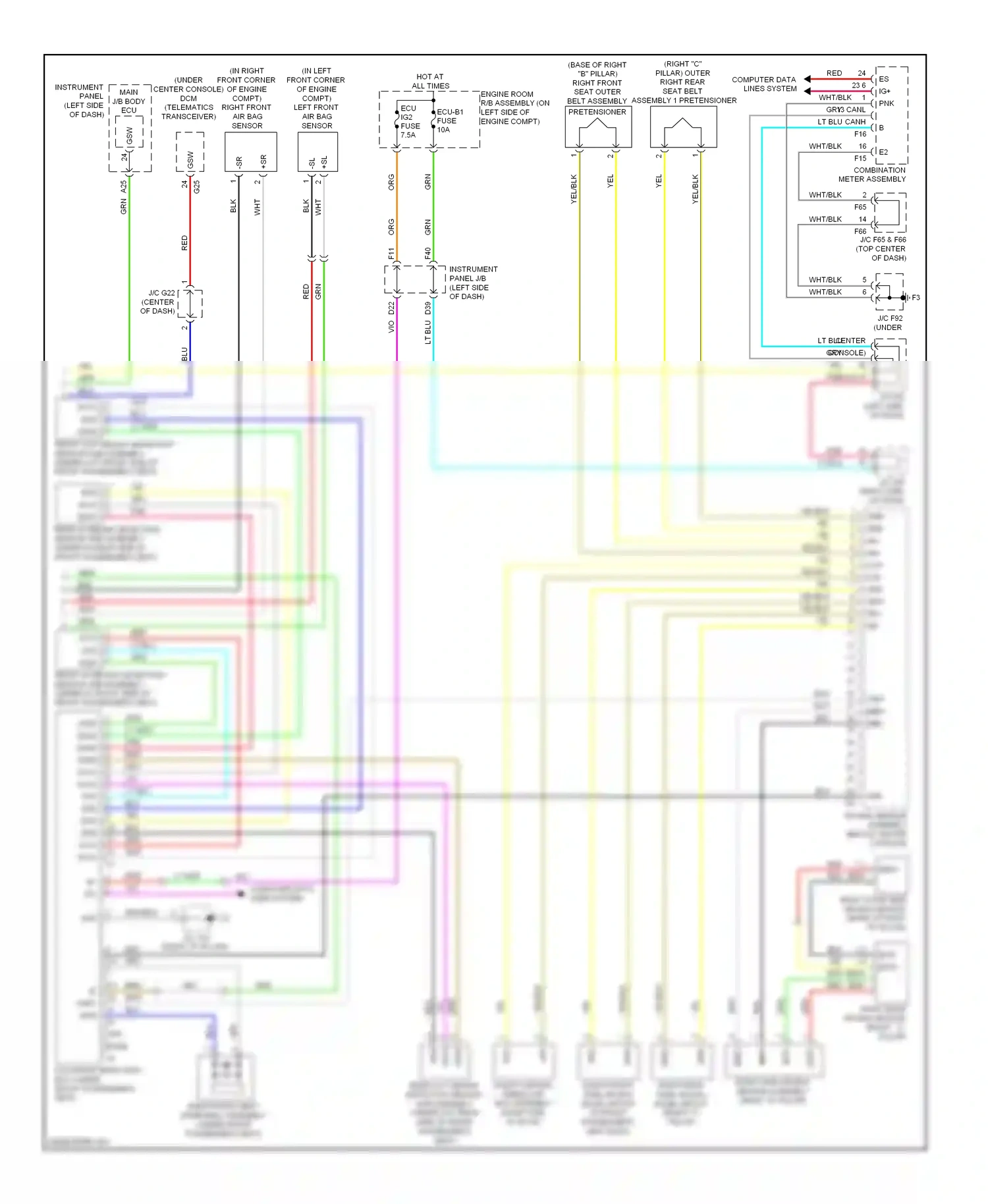 Wiring diagram bcr+ for Lexus RX III (2008-2012) (1 of 1)