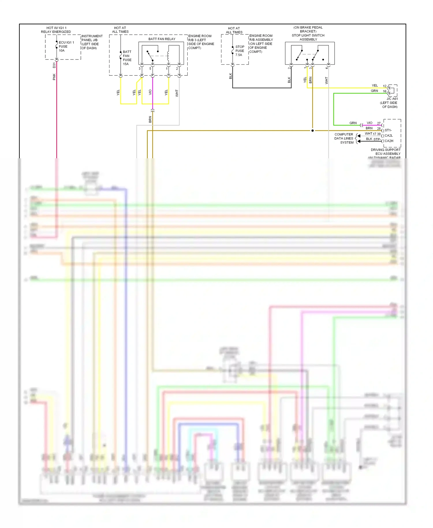 Wiring diagram blk/wht for Lexus RX III (2008-2012) (17 of 22)