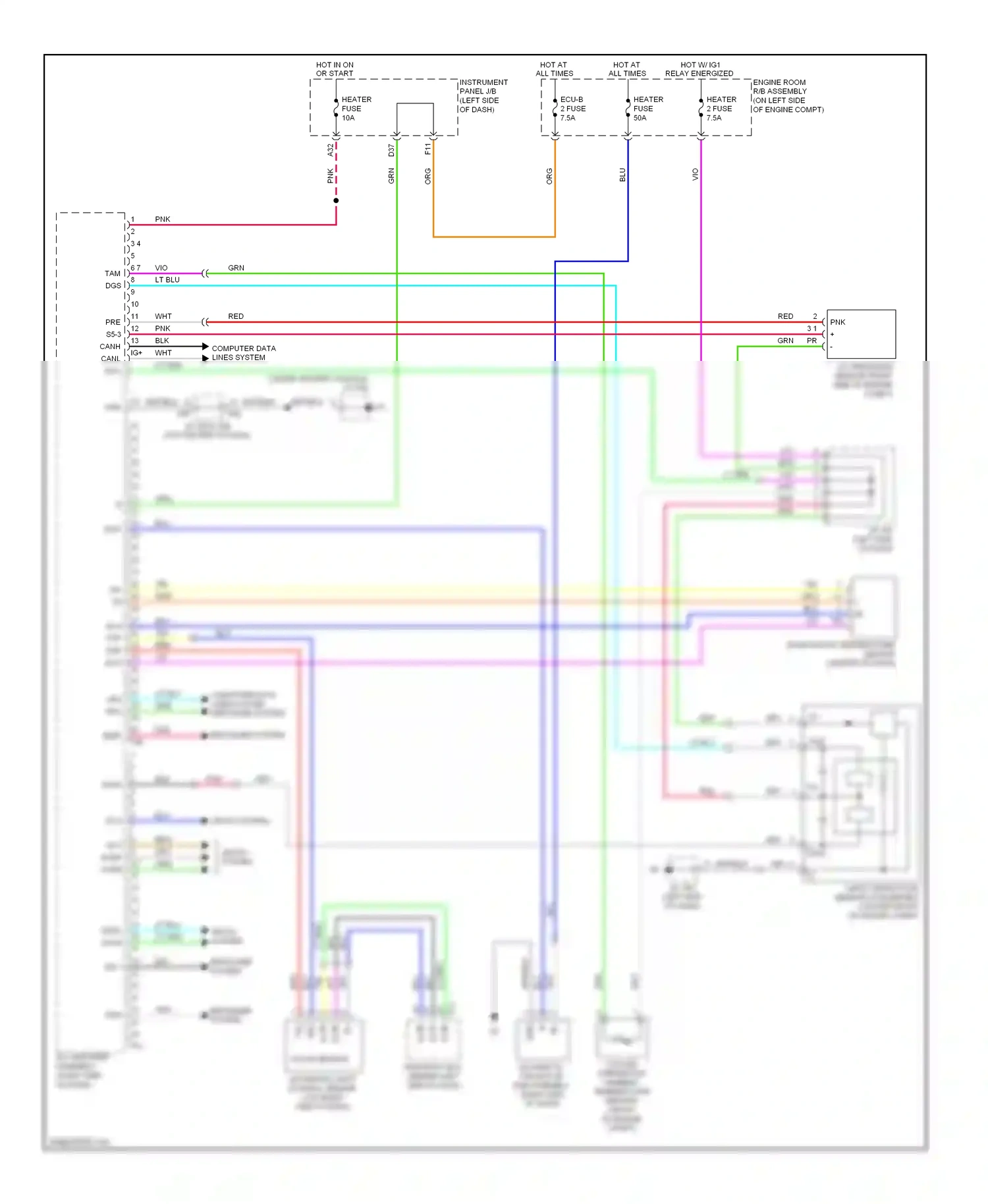 Wiring diagram computer data lines system for Lexus RX III (2008-2012) (3 of 79)