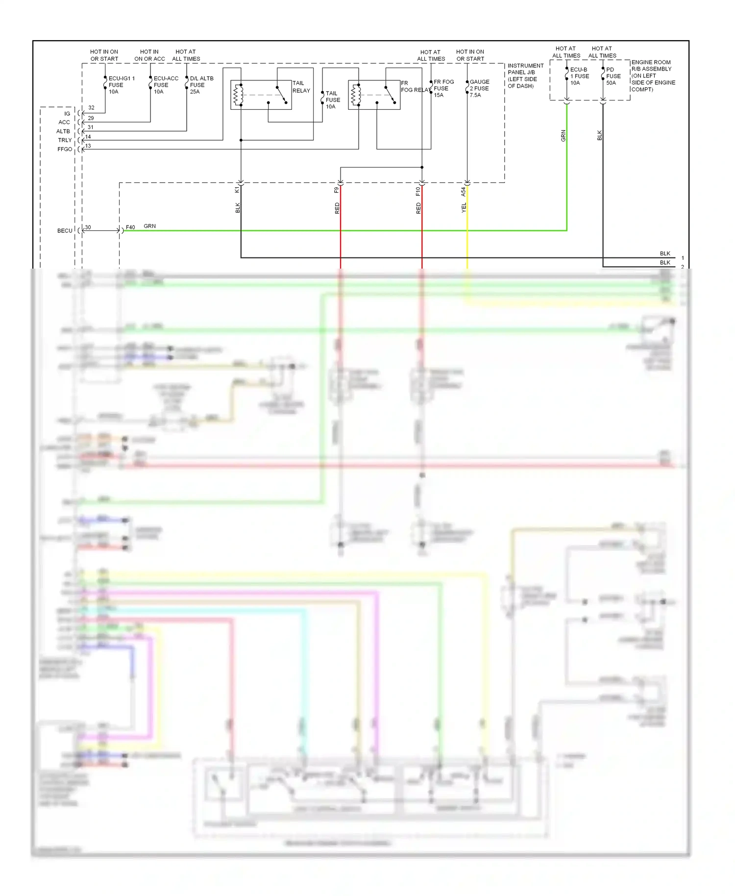 Lexus RX III (2008-2012) head wiring diagram  (4 of 4)