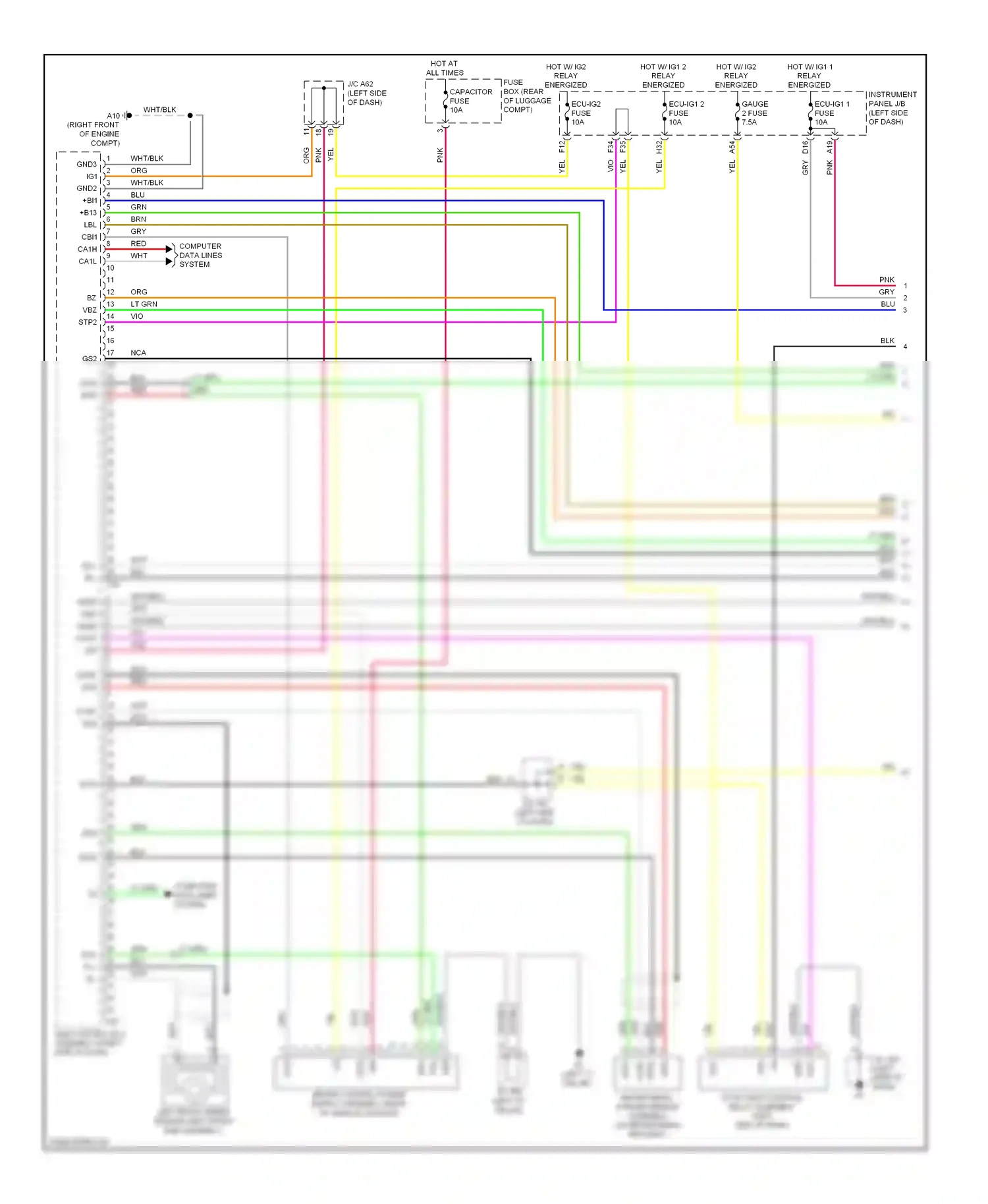 Lexus RX III (2008-2012) left front speed sensor (left front hub assembly) wiring diagram  (1 of 3)
