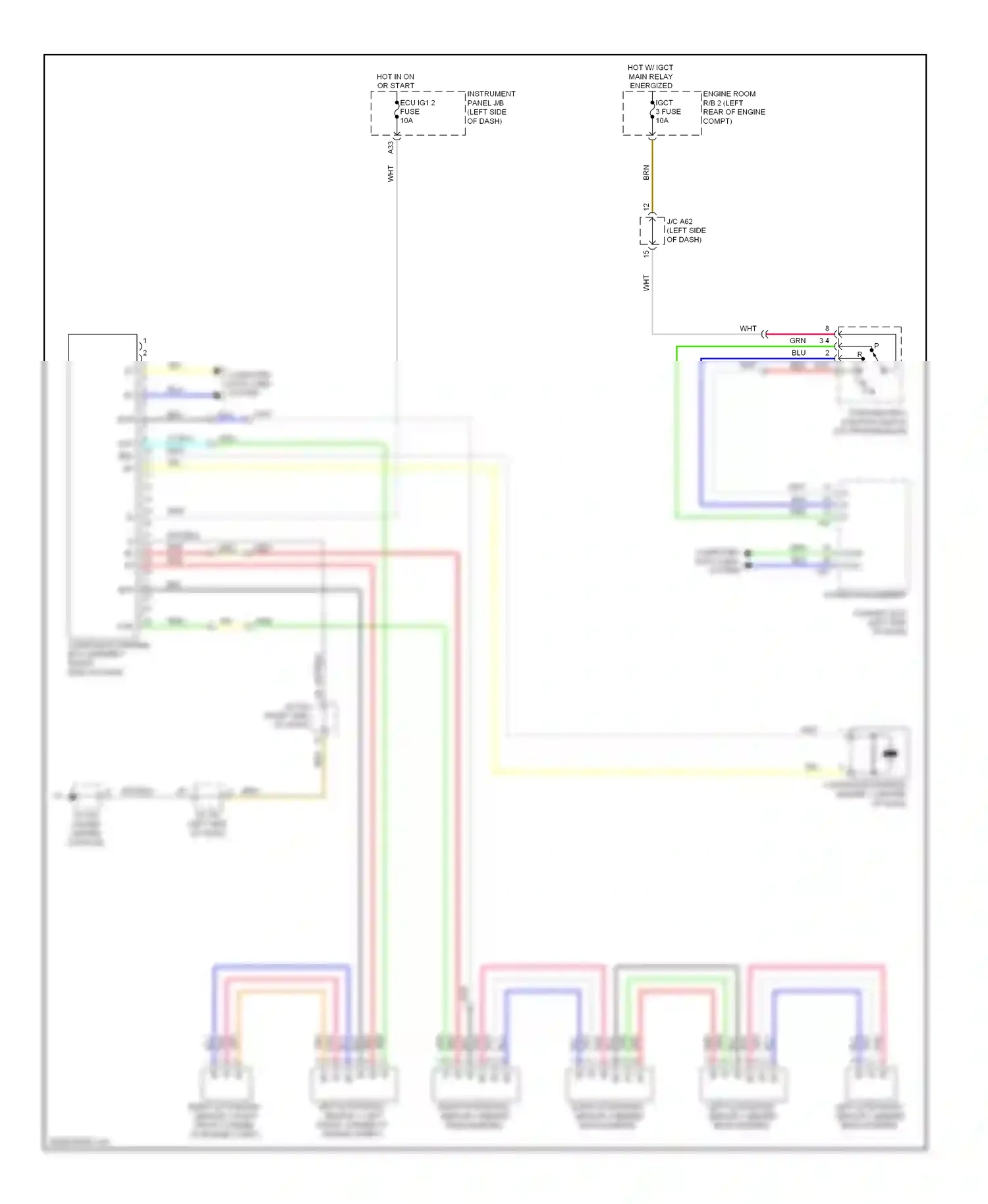 Wiring diagram left ultrasonic for Lexus RX III (2008-2012) (1 of 1)