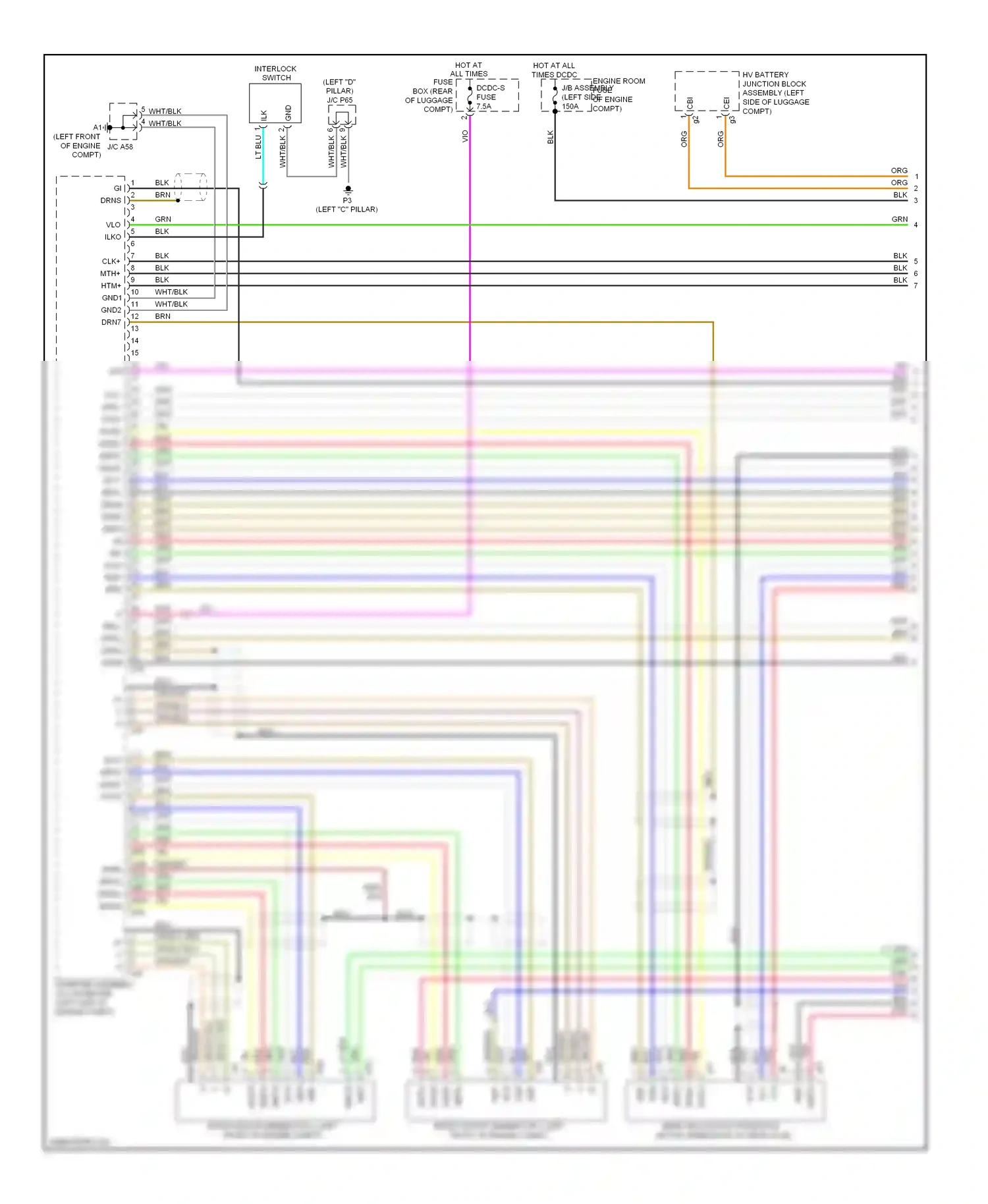 Lexus RX III (2008-2012) mrf wiring diagram  (1 of 2)