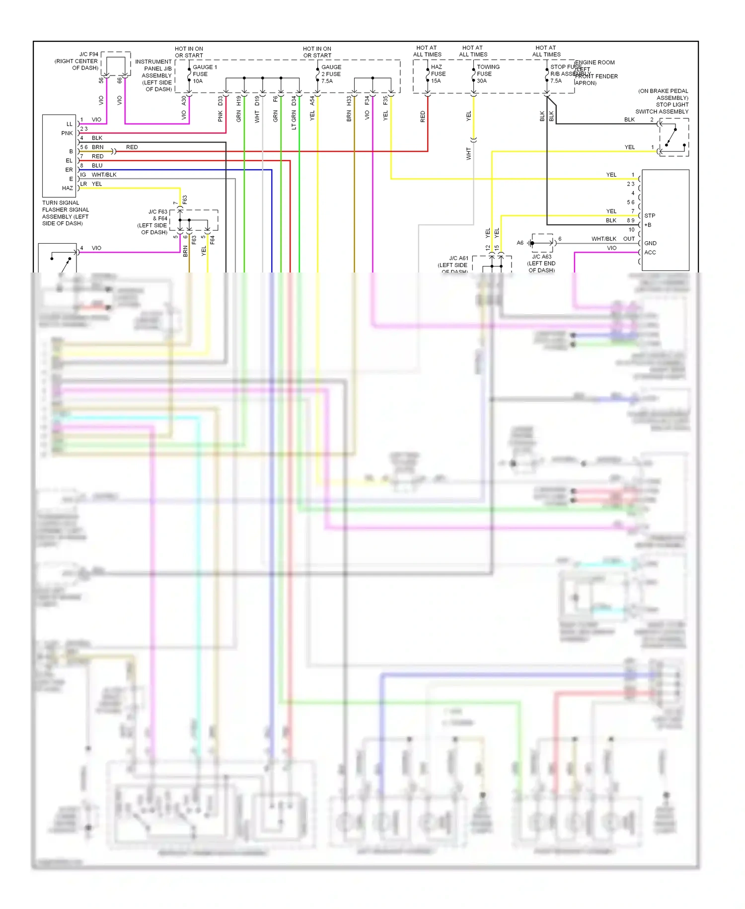 Lexus RX III (2008-2012) parking wiring diagram  (1 of 1)