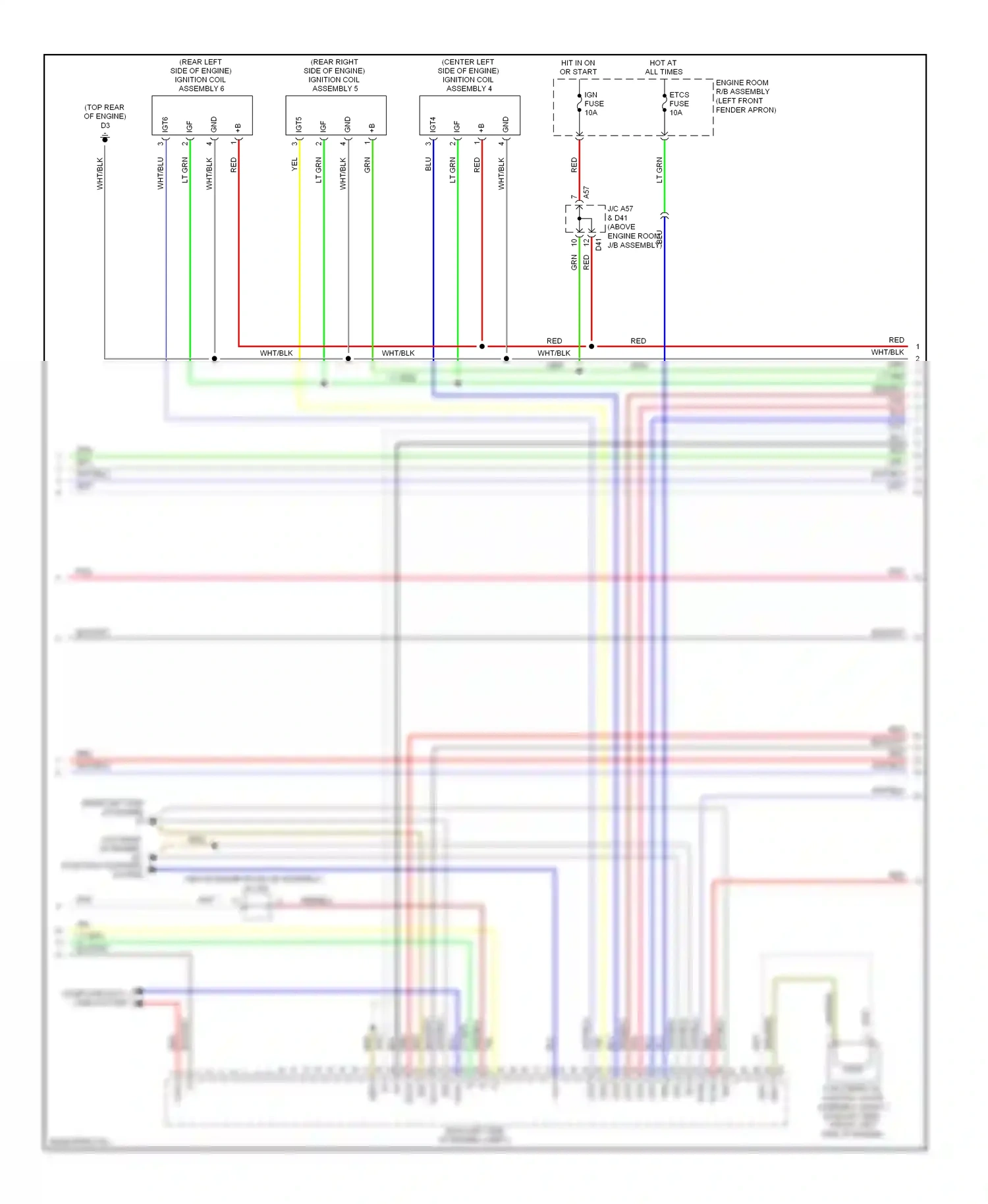 Wiring diagram red/blk for Lexus RX III (2008-2012) (5 of 6)