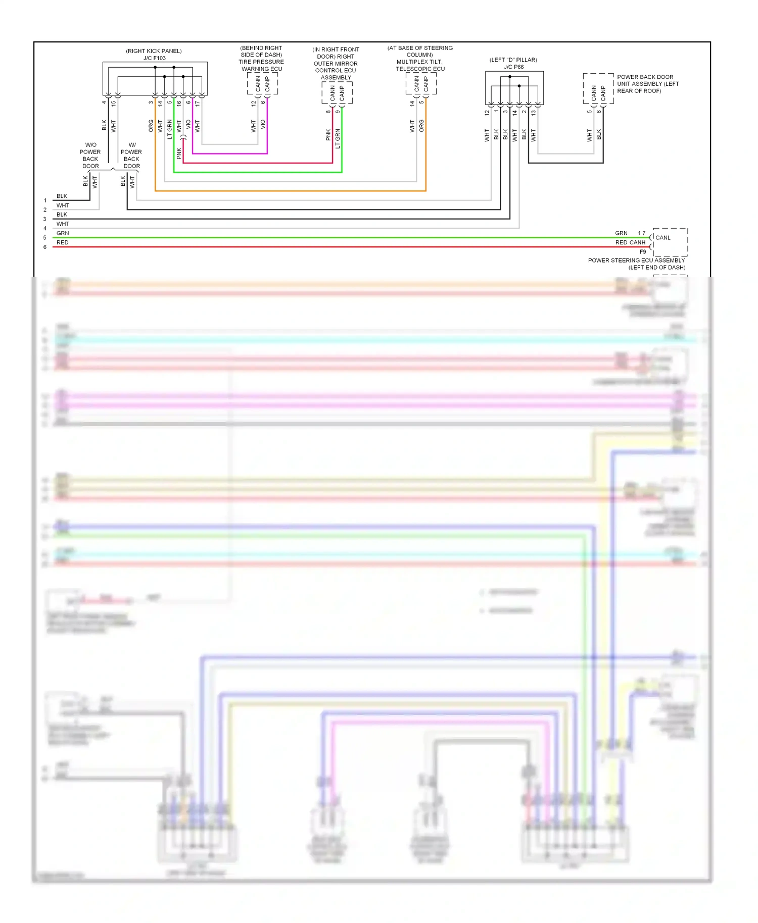 Lexus RX III (2008-2012) (right kick panel) wiring diagram  (2 of 16)