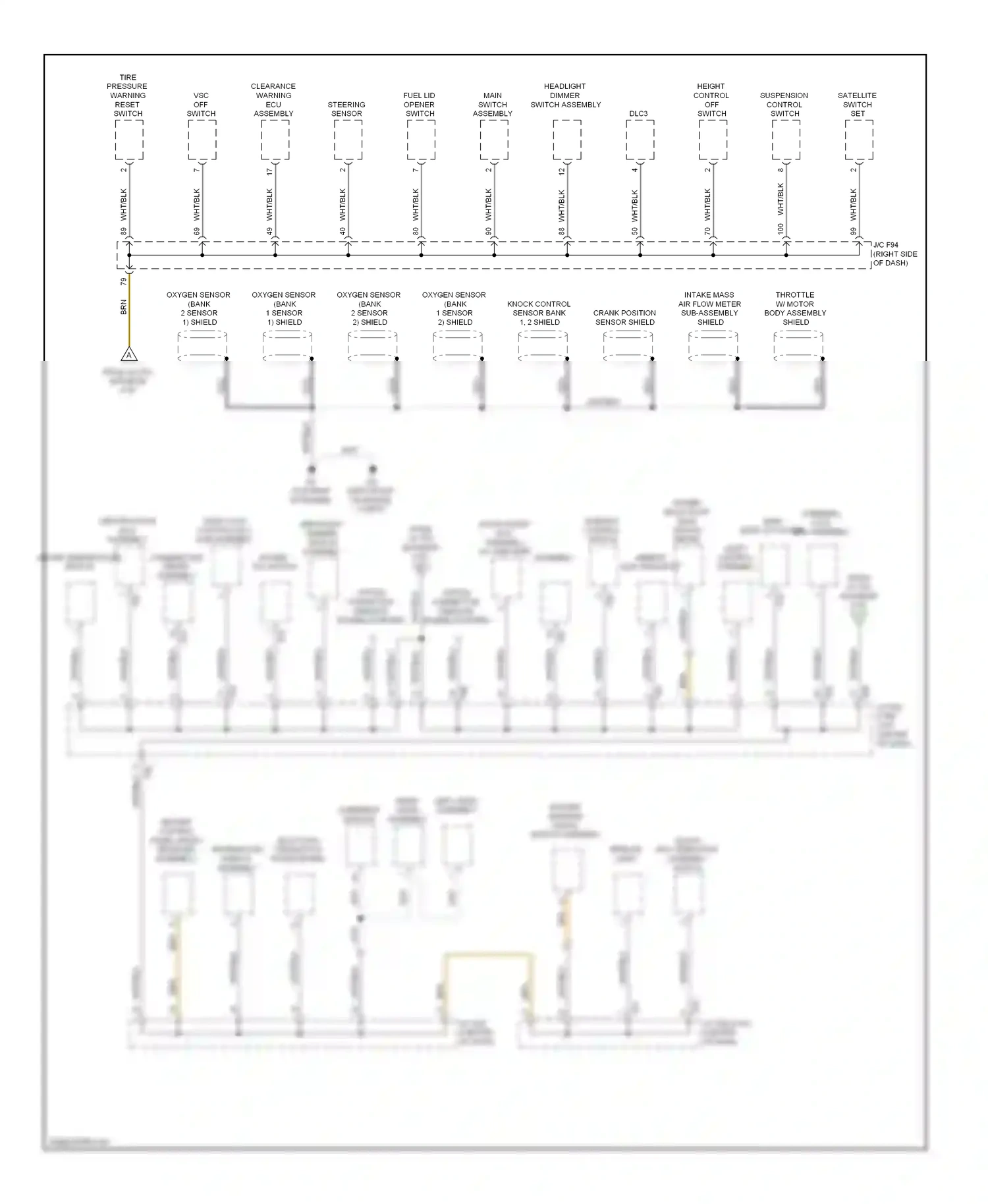 Wiring diagram right left visor visor assembly assembly for Lexus RX III (2008-2012) (1 of 1)