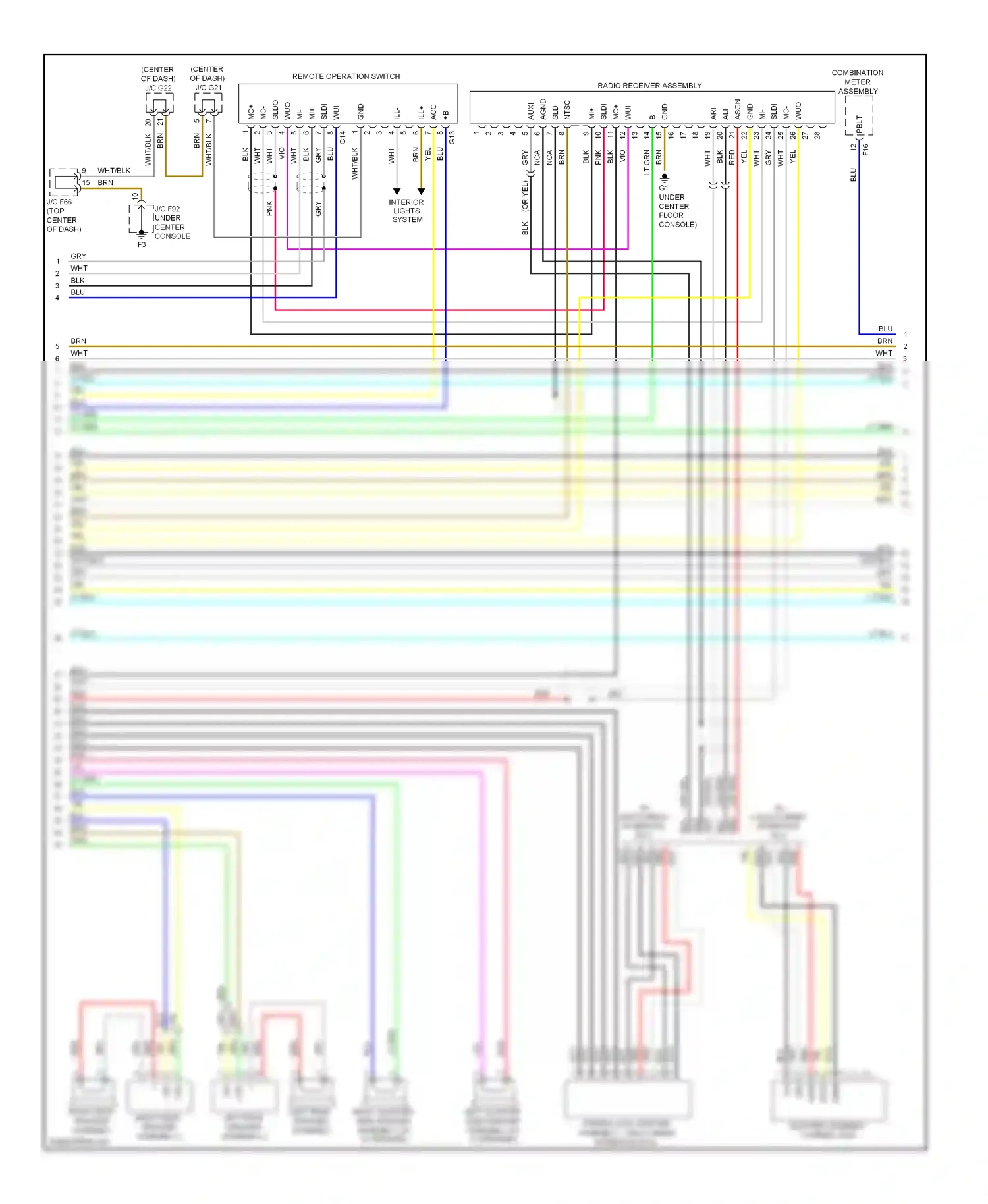 Wiring diagram right rear speaker assembly for Lexus RX III (2008-2012) (1 of 3)
