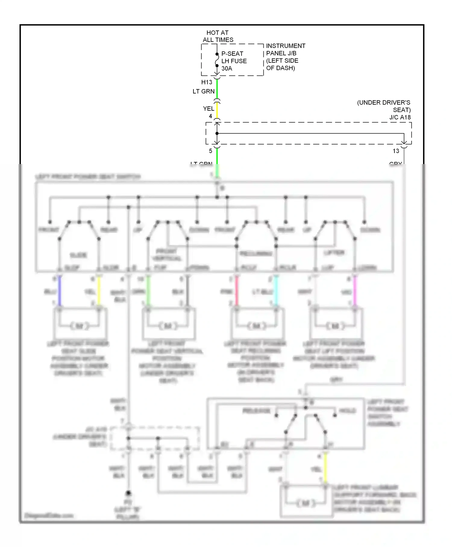 Lexus RX III (2008-2012) sldf wiring diagram  (1 of 2)