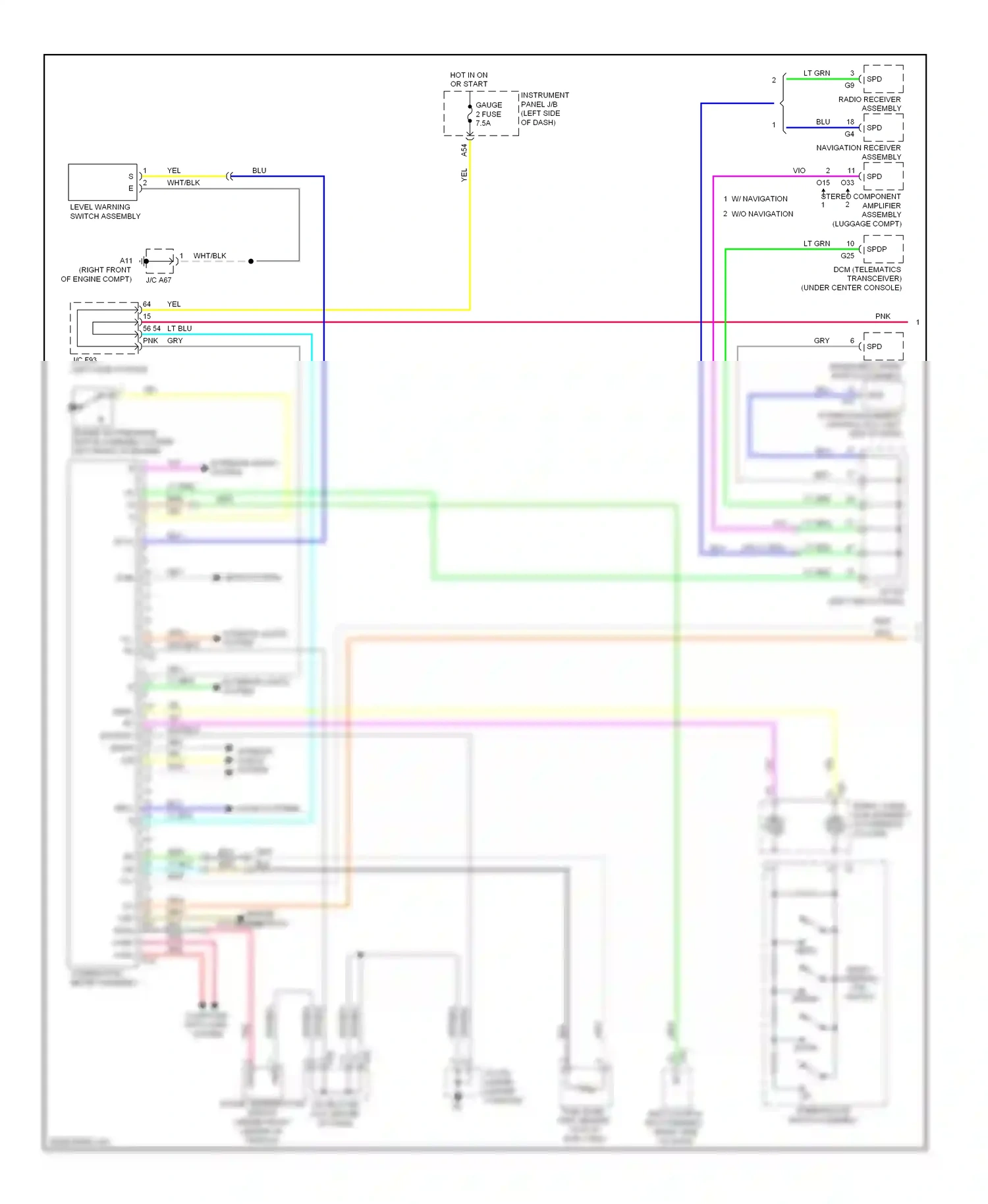 Wiring diagram sound systems for Lexus RX III (2008-2012) (1 of 2)