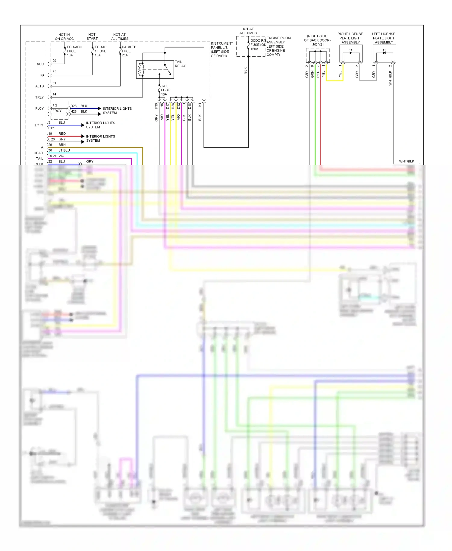 Wiring diagram trn+ for Lexus RX III (2008-2012) (2 of 5)