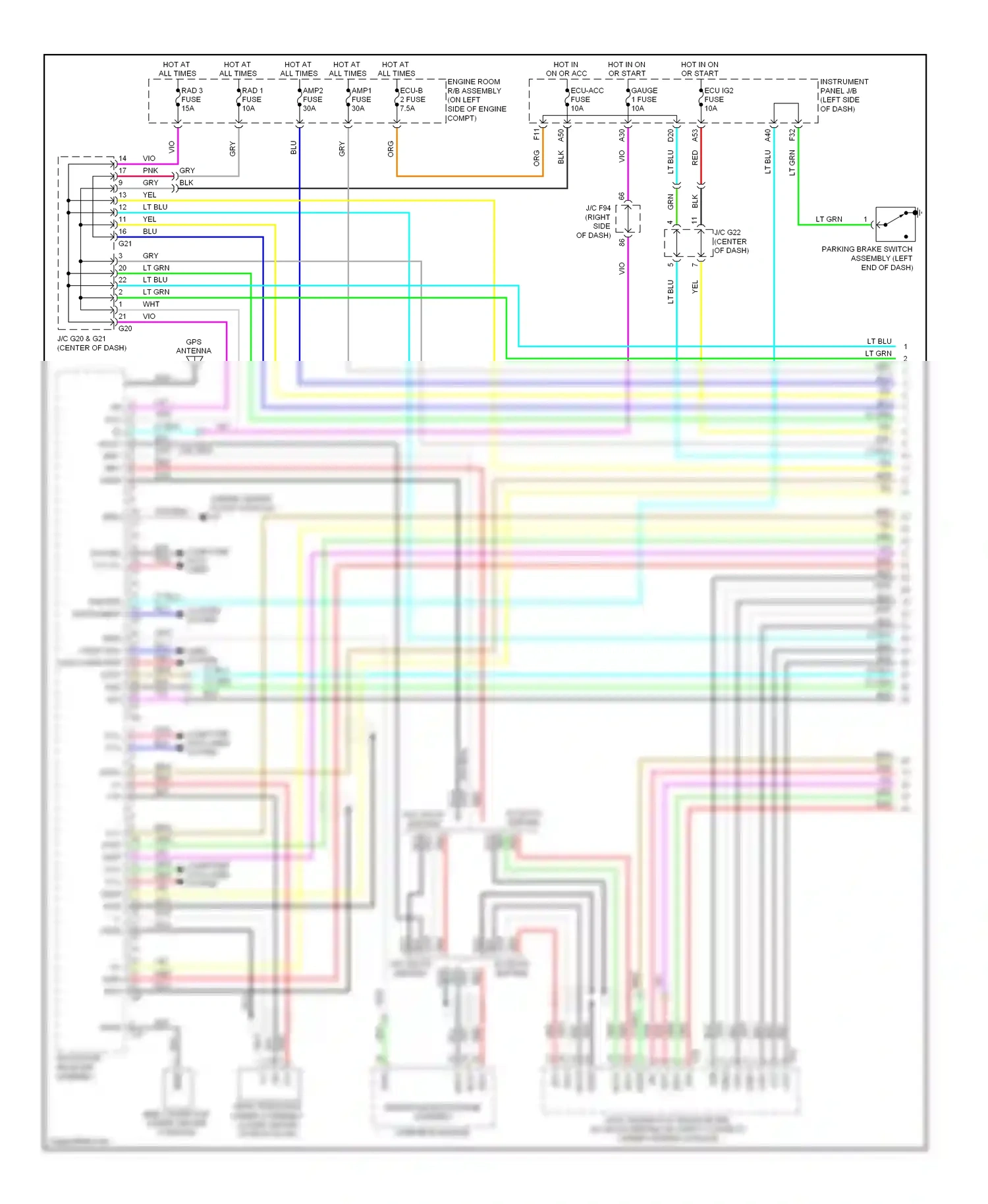 Wiring diagram vv+ ntsf vmtf for Lexus RX III (2008-2012) (1 of 2)