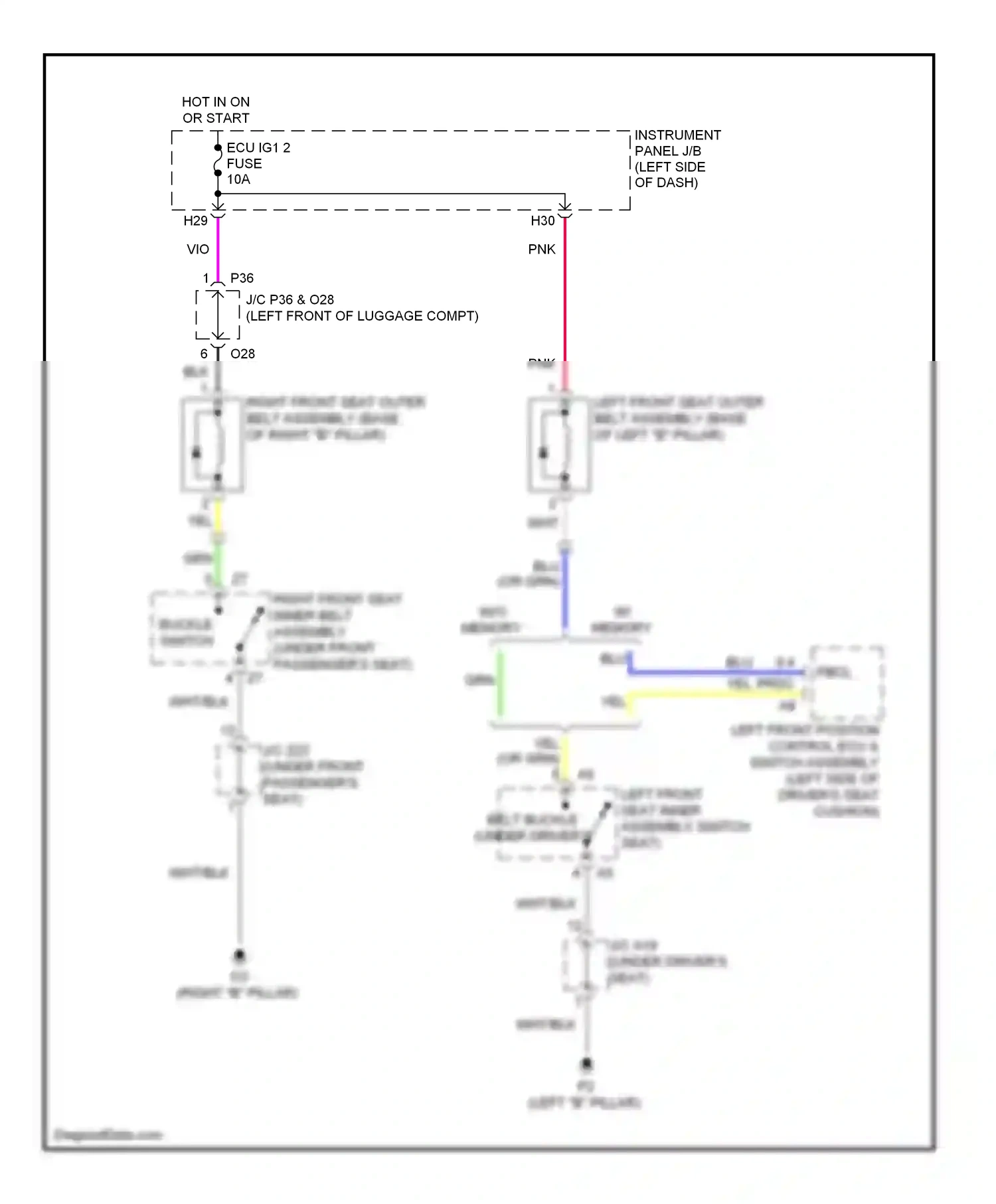 Wiring diagram w/ memory for Lexus RX III (2008-2012) (1 of 1)