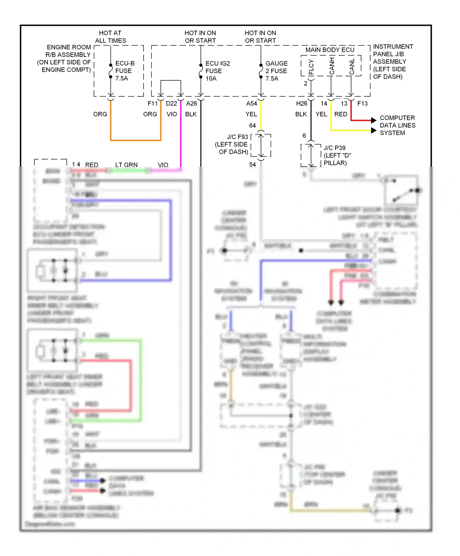 Wiring diagram wht/blk for Lexus RX III (2008-2012) (99 of 121)