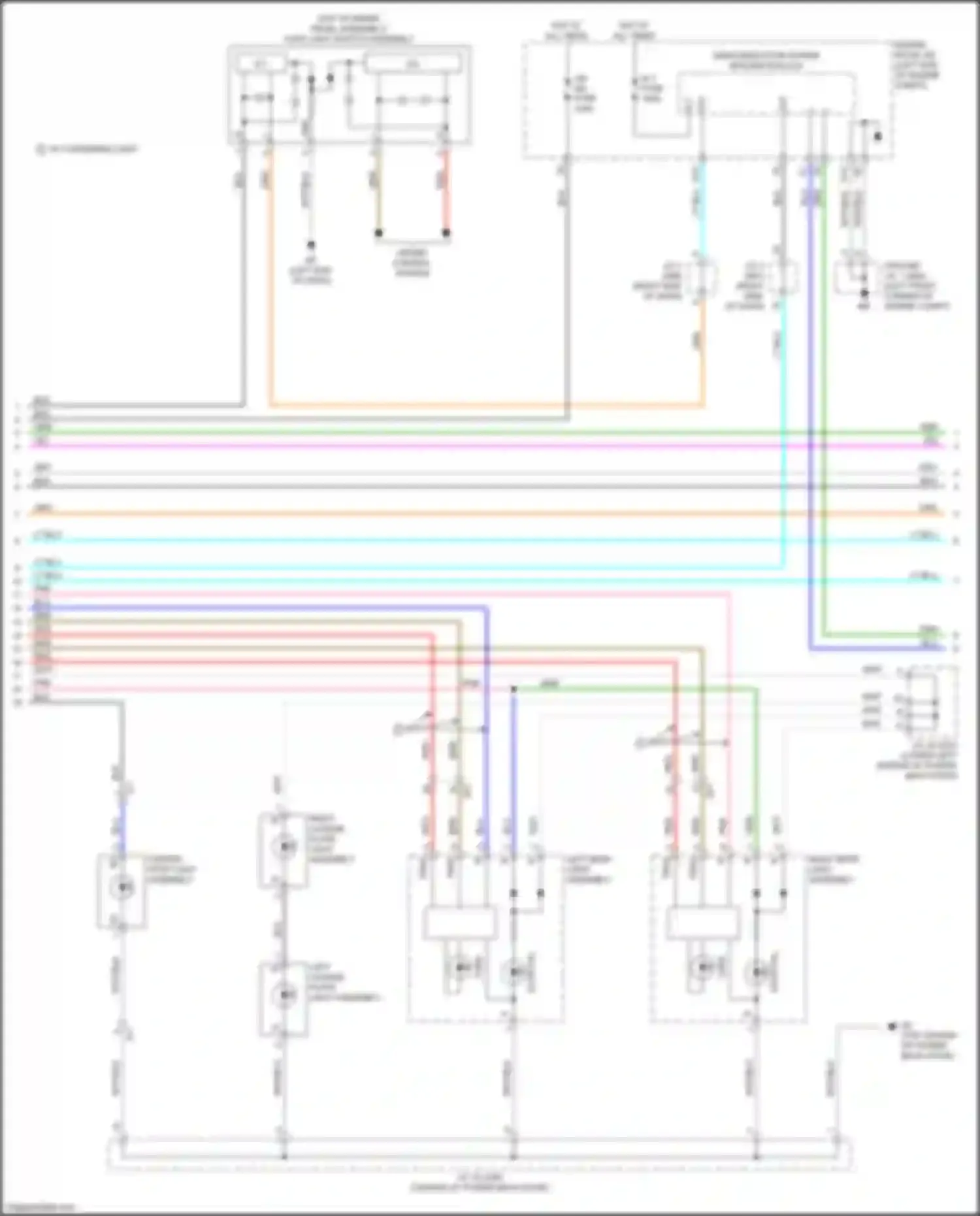 RX Lexus IV facelift (2019-2023): Exterior lamps circuit (2 of 4)