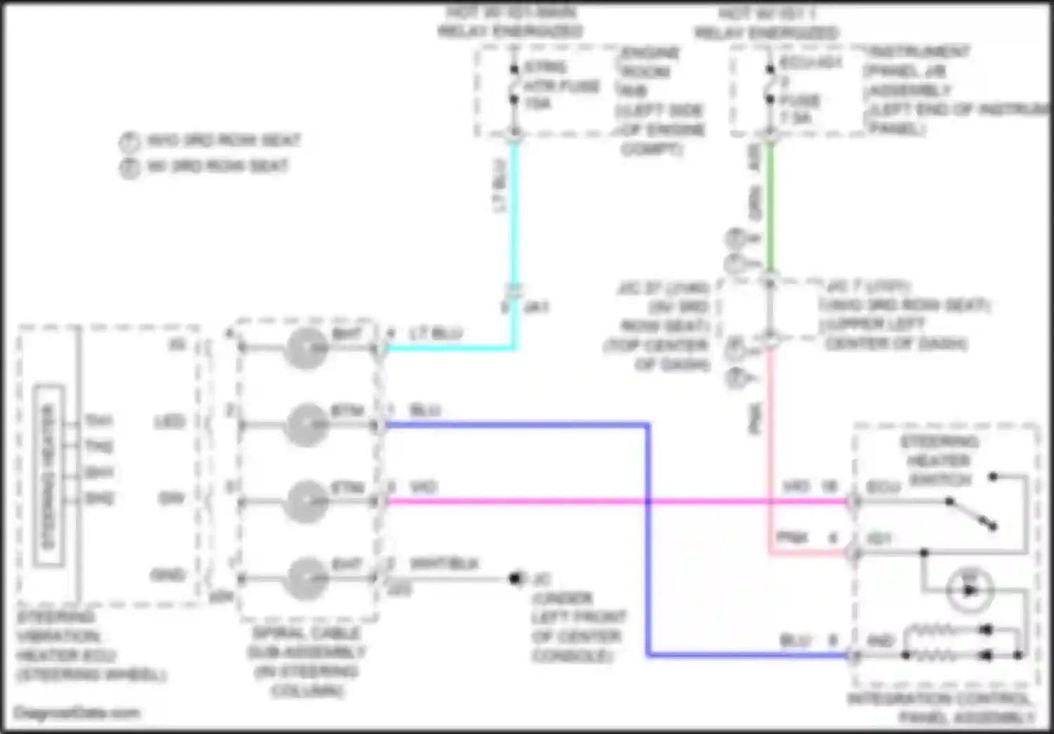 RX Lexus IV facelift (2019-2023): Heated steering wheel circuit