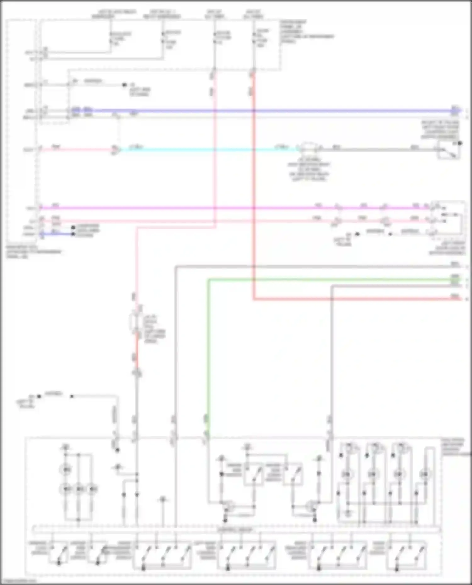 RX Lexus IV facelift (2019-2023): Power windows circuit (1 of 3)