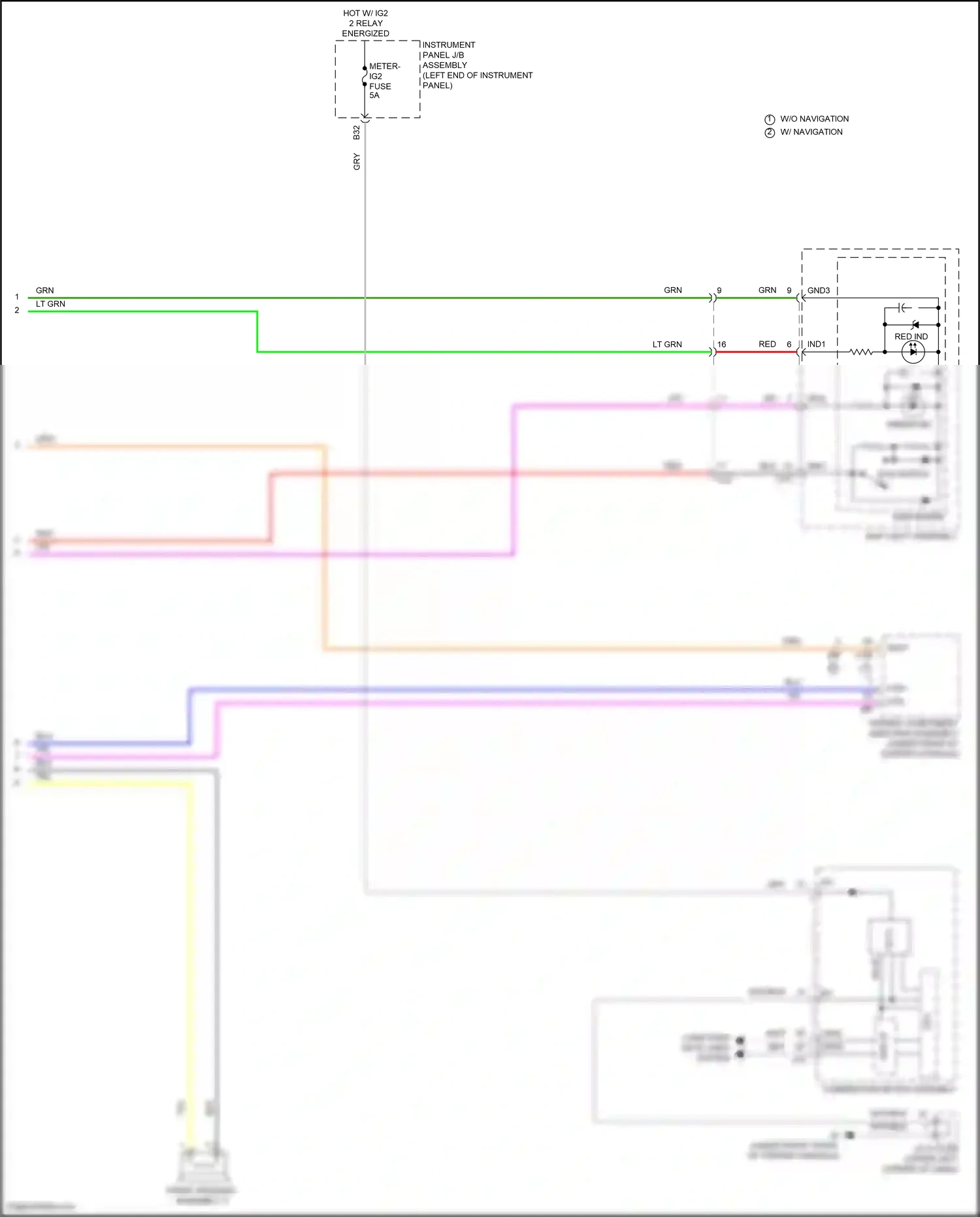 Wiring diagram 2 relay energized for Lexus RX IV facelift (2019-2023) (2 of 2)