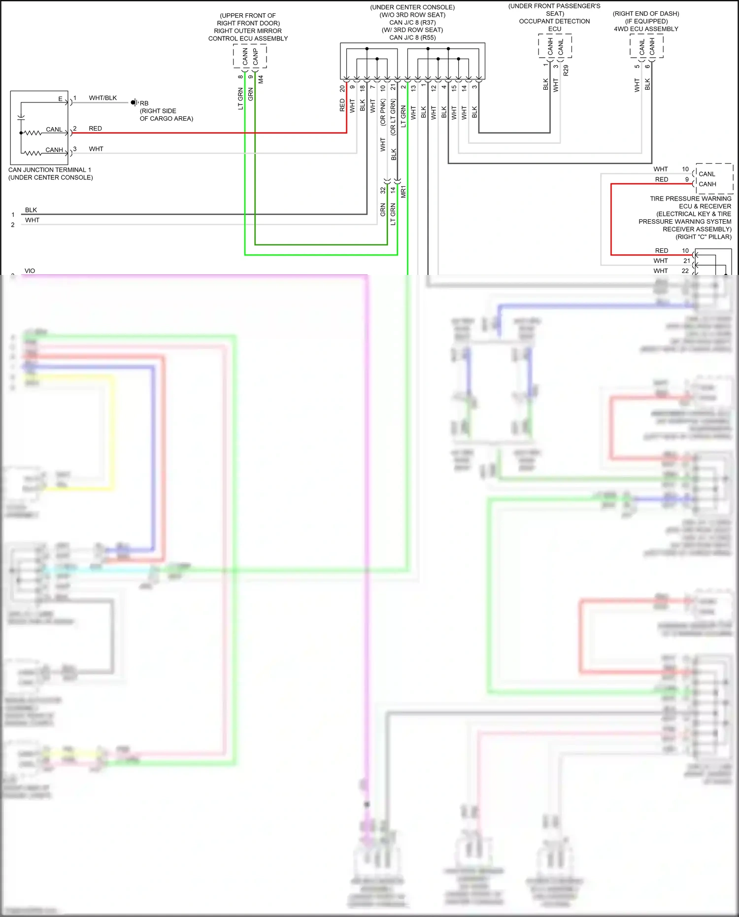 Wiring diagram absorber control ecu for Lexus RX IV facelift (2019-2023) (1 of 7)
