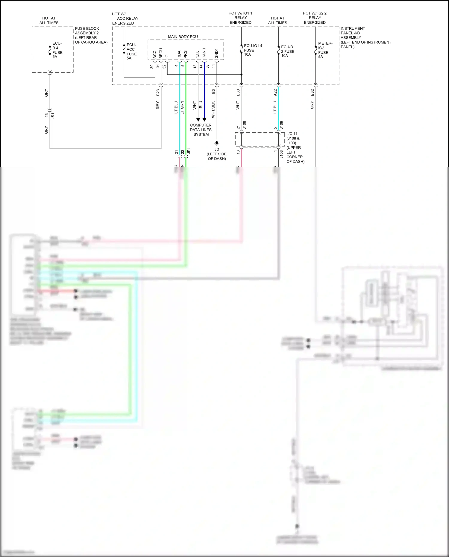 Wiring diagram blk for Lexus RX IV facelift (2019-2023) (138 of 206)