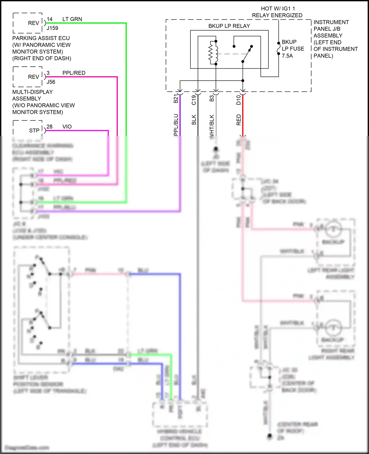 Wiring diagram blk for Lexus RX IV facelift (2019-2023) (91 of 206)