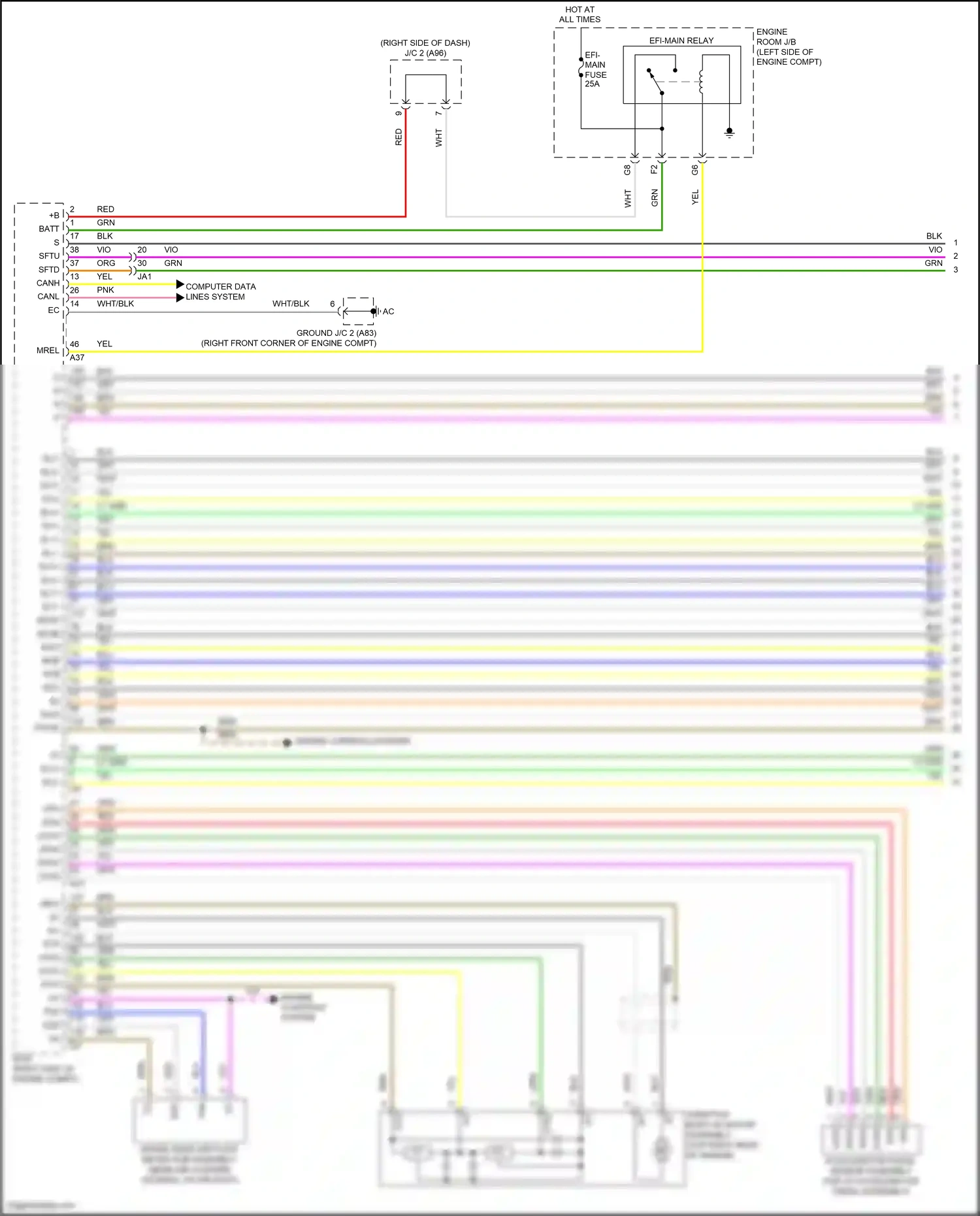 Wiring diagram blk for Lexus RX IV facelift (2019-2023) (62 of 206)