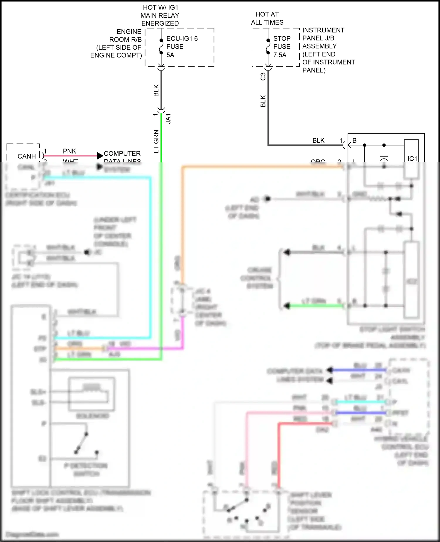 Wiring diagram blu for Lexus RX IV facelift (2019-2023) (50 of 195)