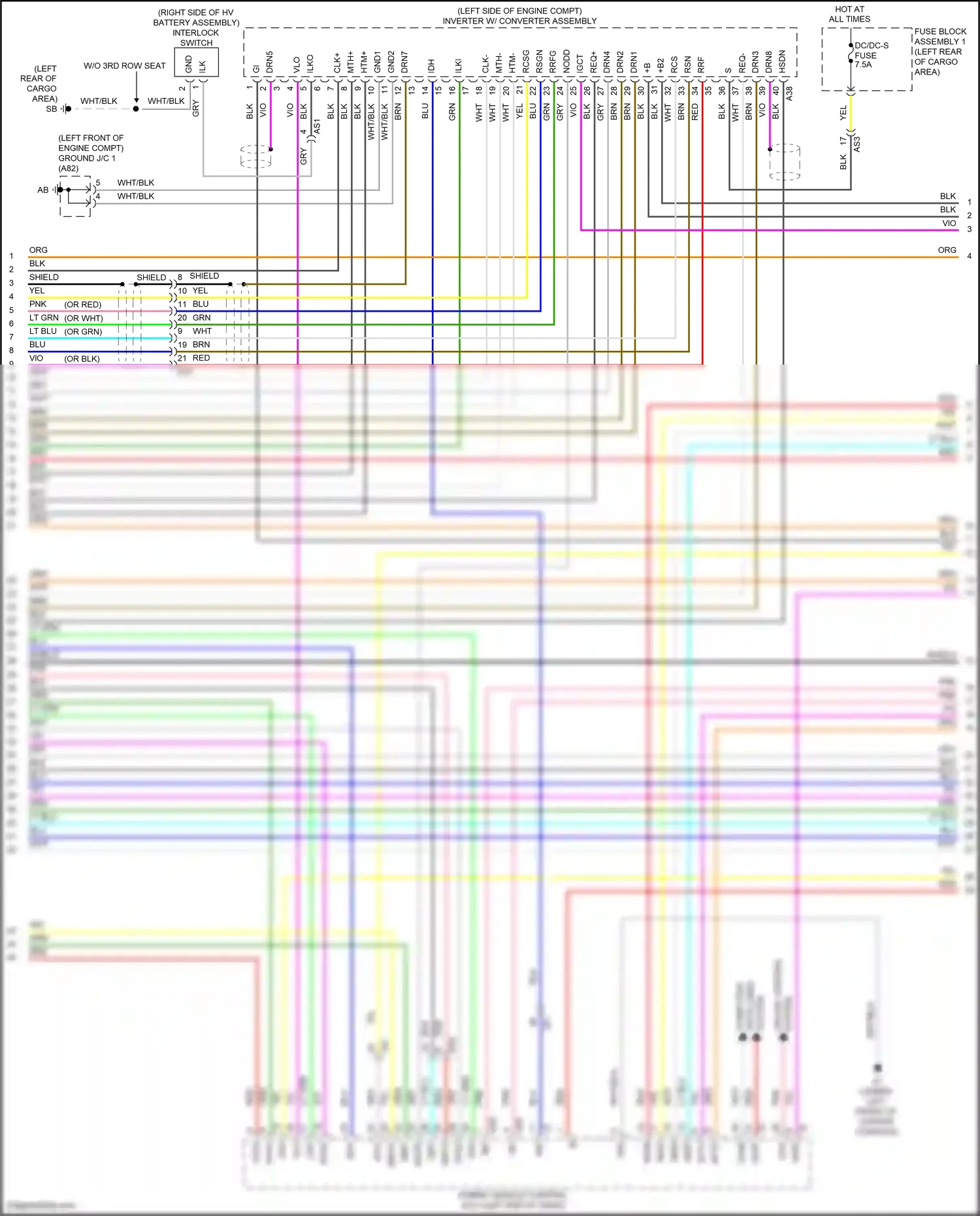 Wiring diagram clk+ for Lexus RX IV facelift (2019-2023) (3 of 5)