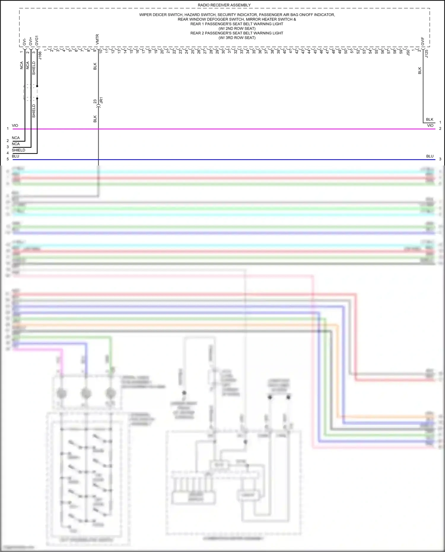 Wiring diagram combination meter assembly for Lexus RX IV facelift (2019-2023) (5 of 49)