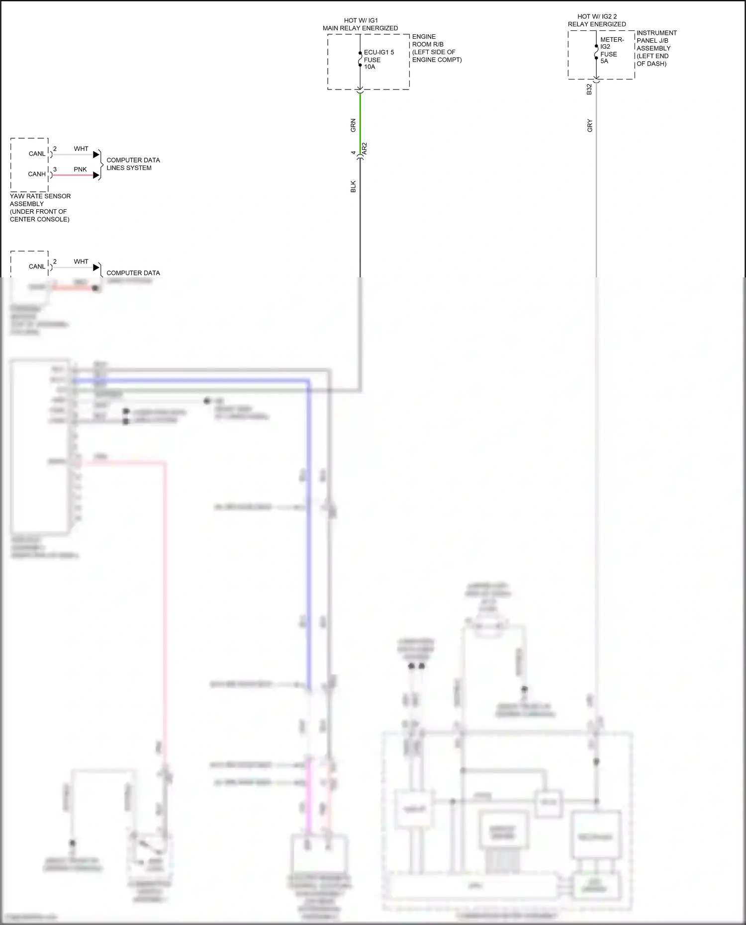 Wiring diagram combination meter assembly for Lexus RX IV facelift (2019-2023) (11 of 49)