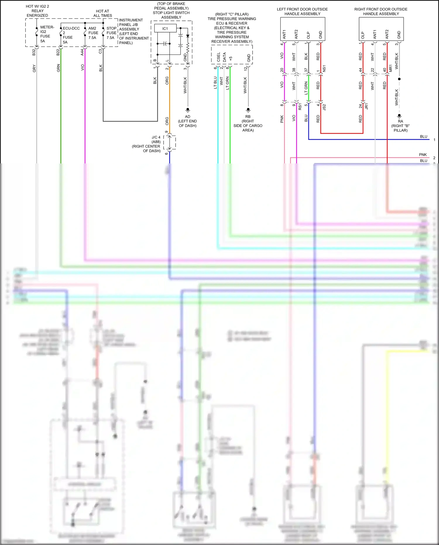 Wiring diagram control circuit for Lexus RX IV facelift (2019-2023) (1 of 5)