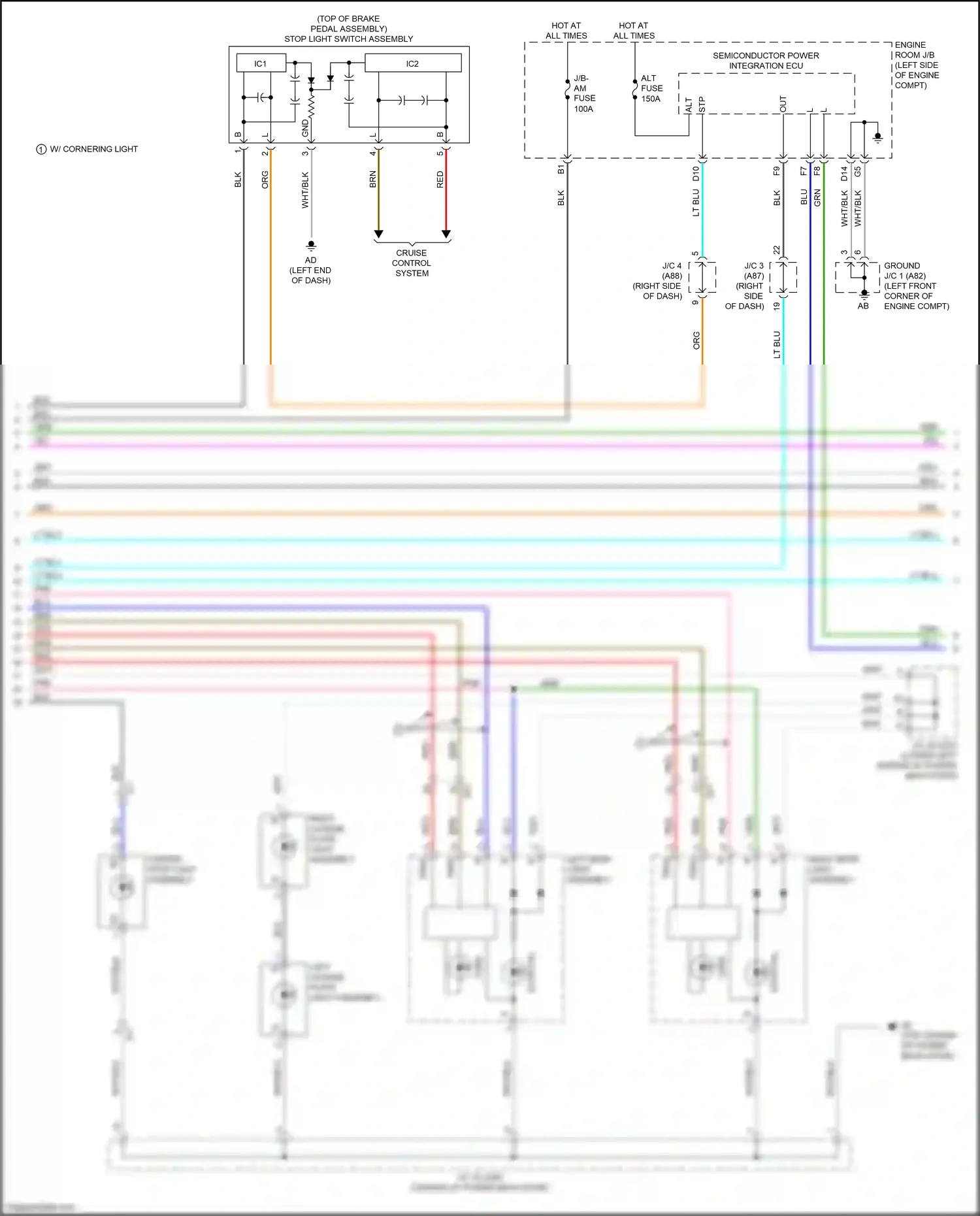 Wiring diagram cruise control system for Lexus RX IV facelift (2019-2023) (1 of 5)