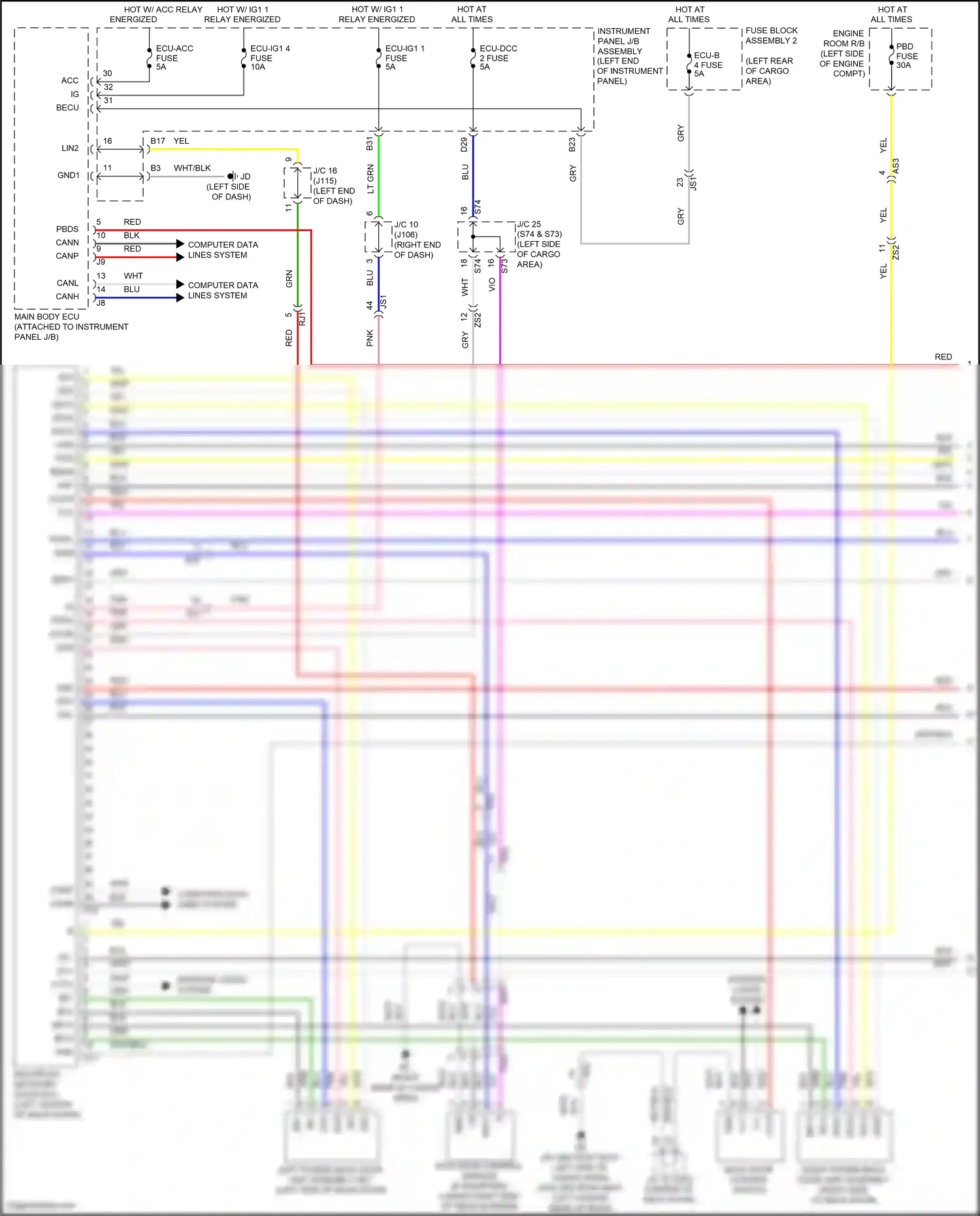 Wiring diagram dc- for Lexus RX IV facelift (2019-2023) (1 of 1)