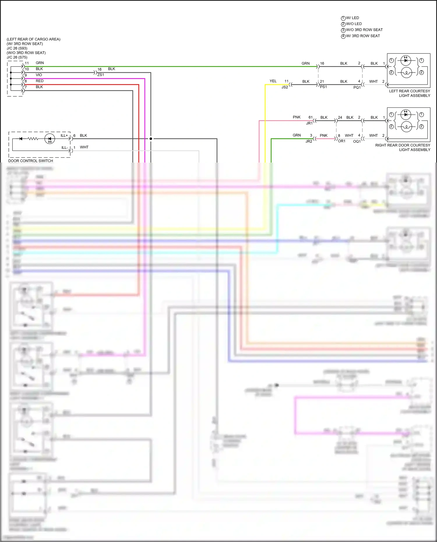 Wiring diagram door control switch for Lexus RX IV facelift (2019-2023) (2 of 4)