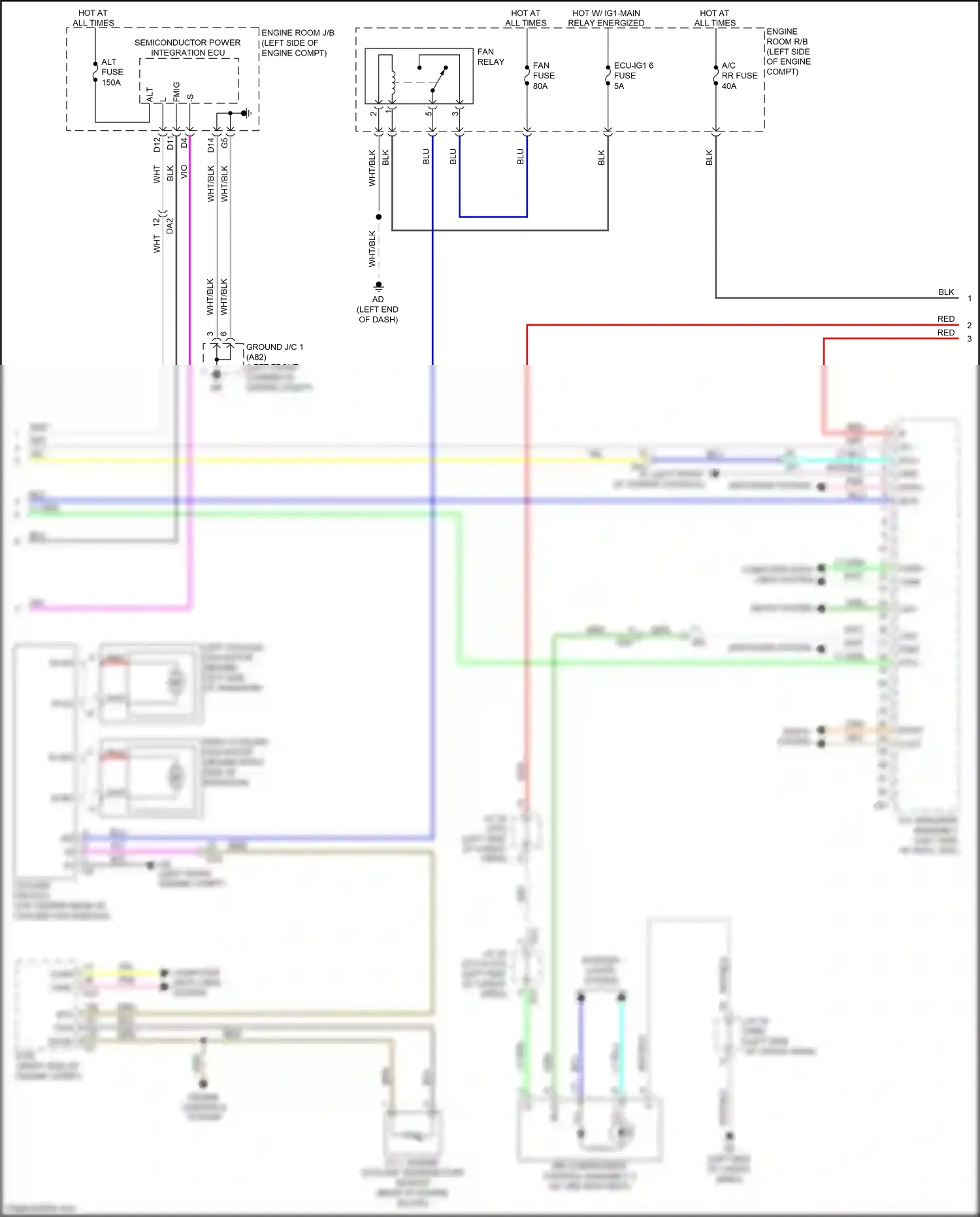 Wiring diagram engine controls system for Lexus RX IV facelift (2019-2023) (2 of 4)