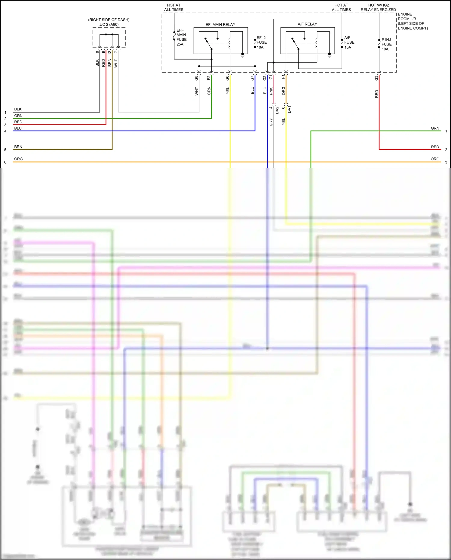 Wiring diagram engine room j/b for Lexus RX IV facelift (2019-2023) (20 of 28)