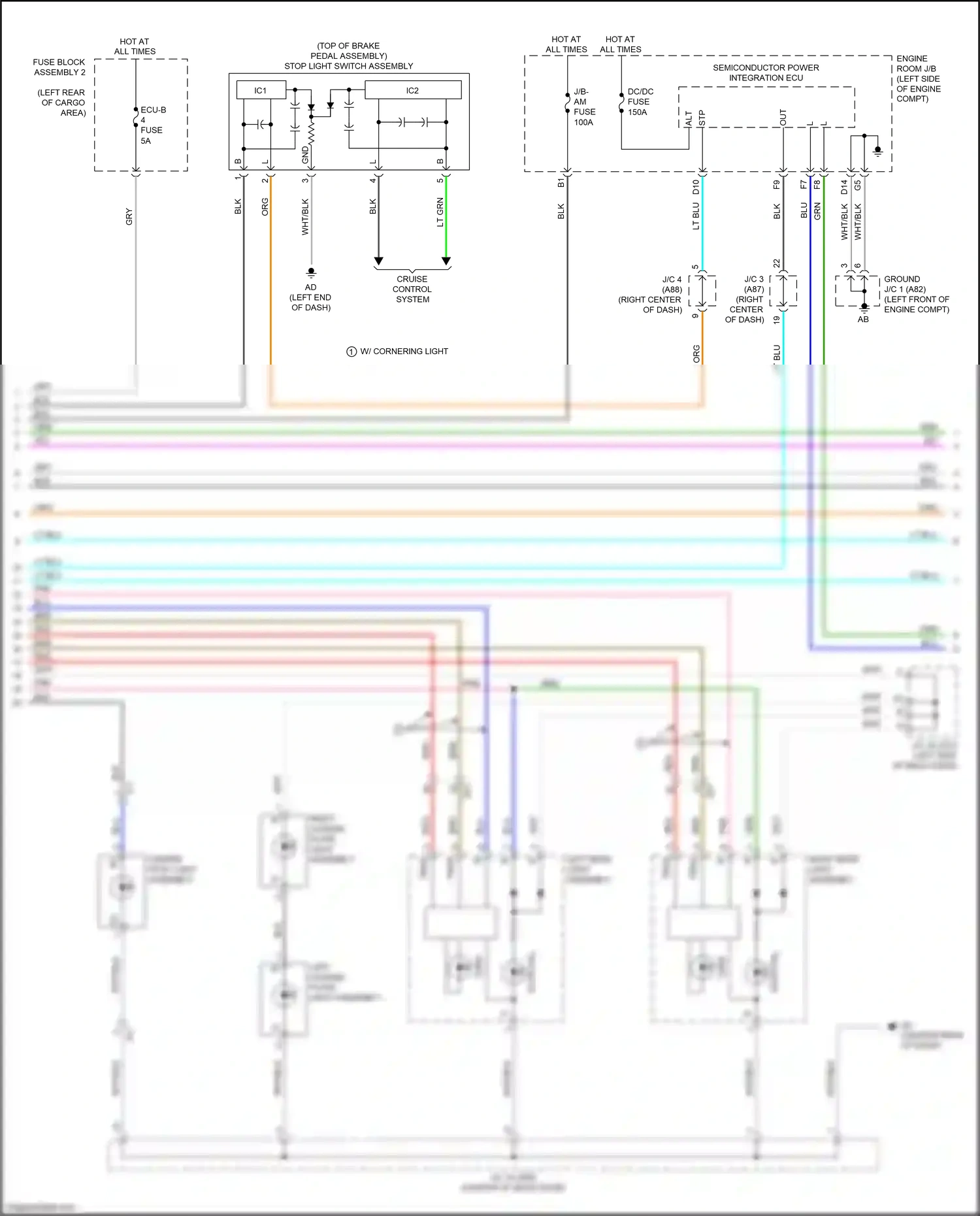 Wiring diagram engine room j/b for Lexus RX IV facelift (2019-2023) (22 of 28)