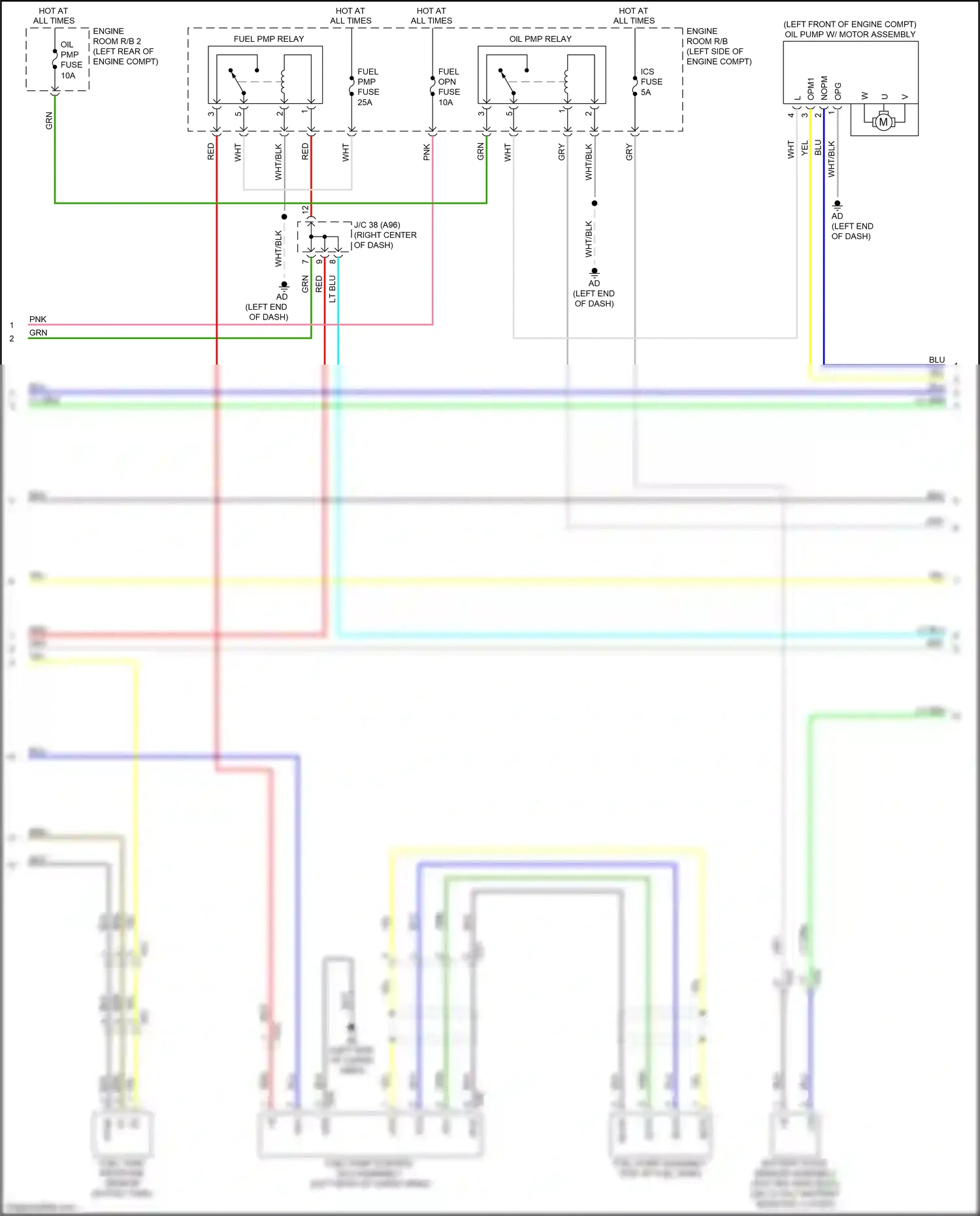 Wiring diagram engine room r/b 2 for Lexus RX IV facelift (2019-2023) (8 of 9)