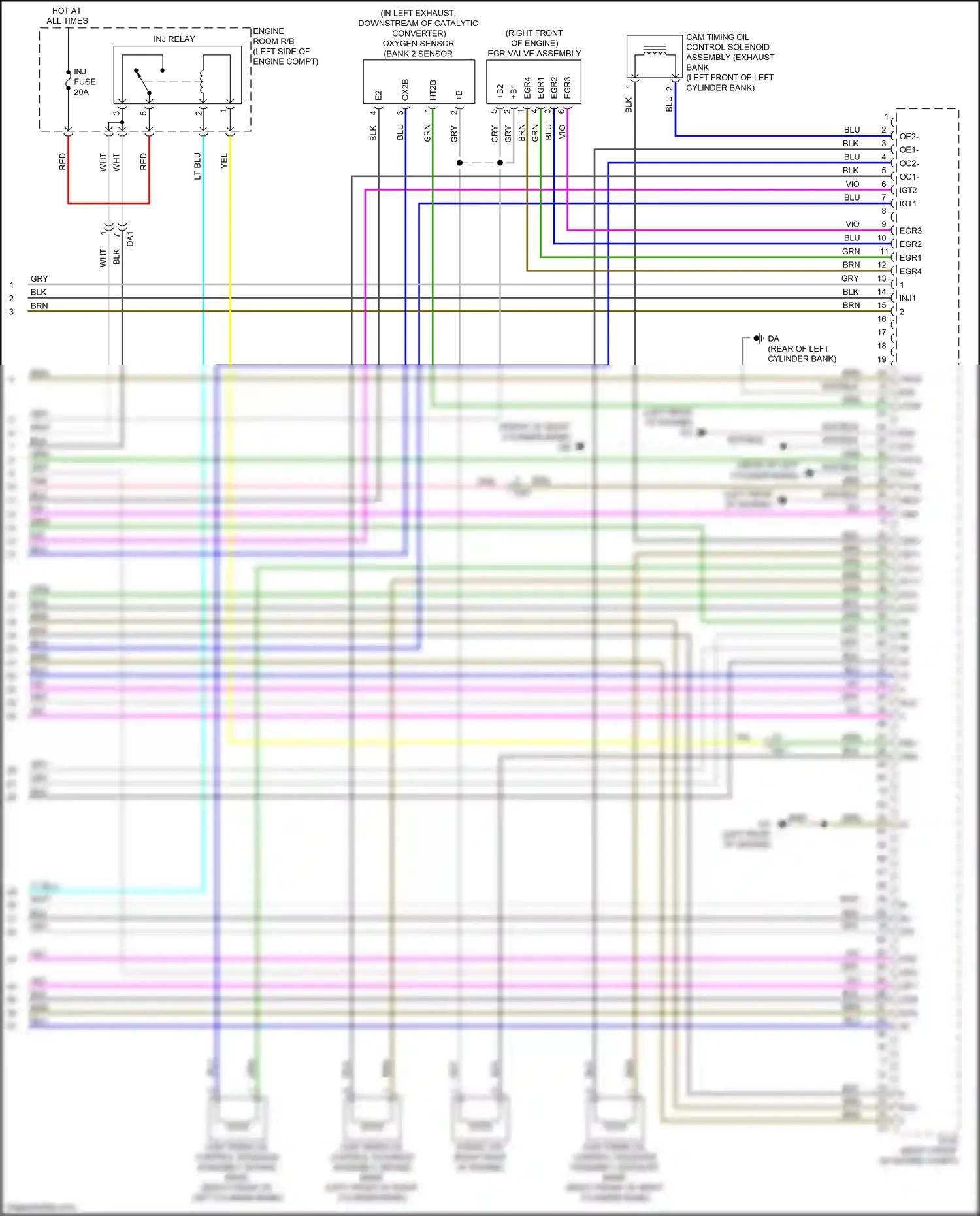 Wiring diagram engine room r/b for Lexus RX IV facelift (2019-2023) (63 of 66)