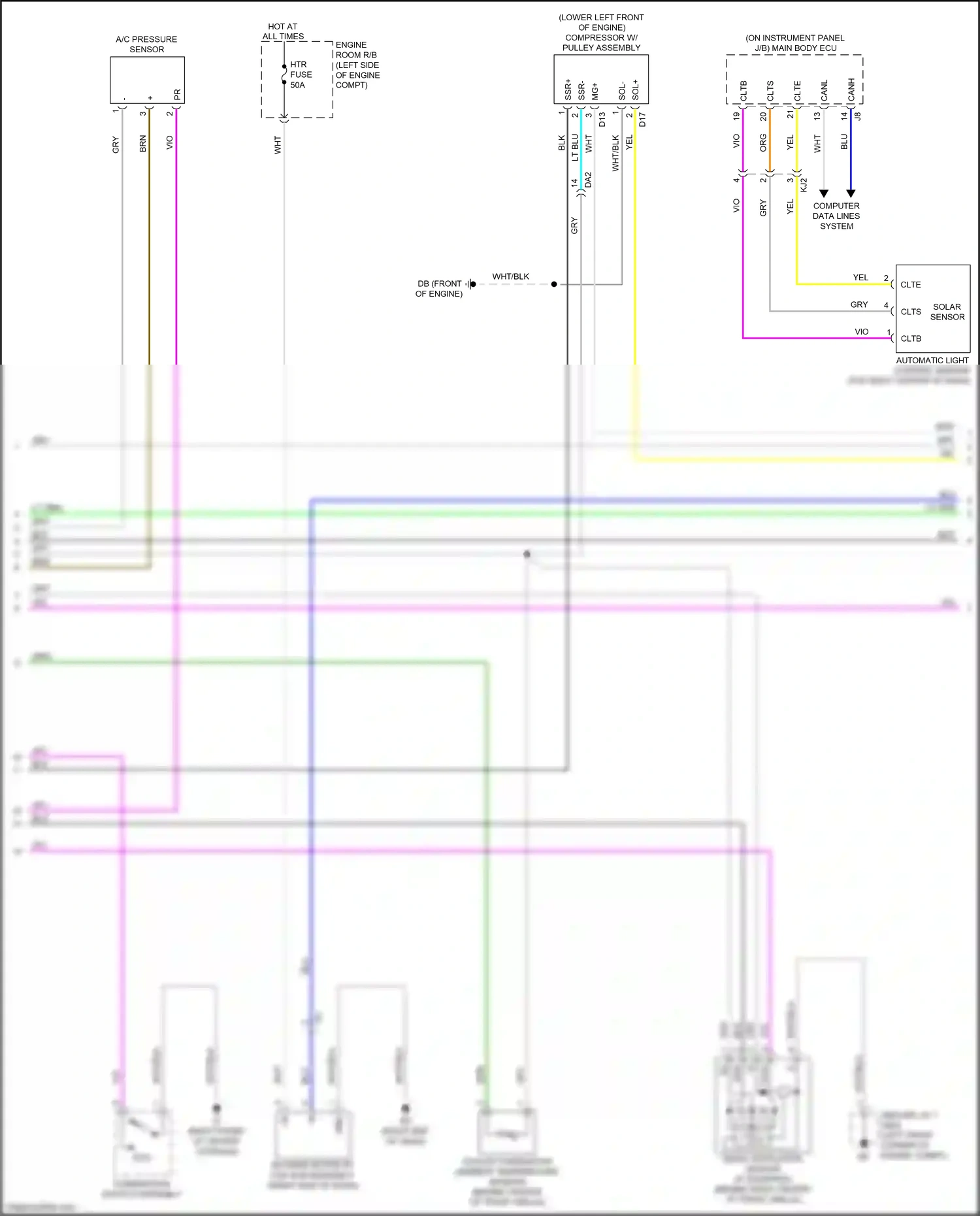Wiring diagram engine room r/b for Lexus RX IV facelift (2019-2023) (32 of 66)
